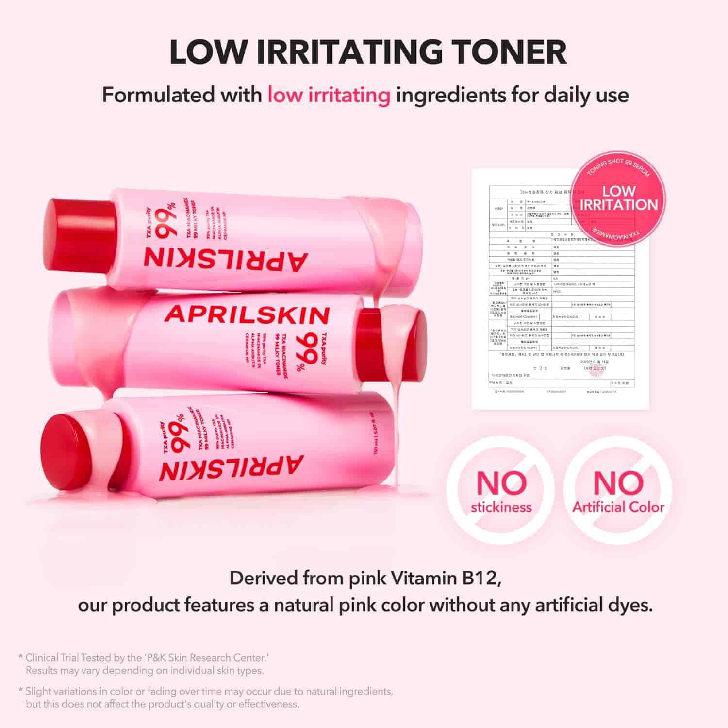 April Skin TXA+Niacinamide 99 Pink Milky Toner 3