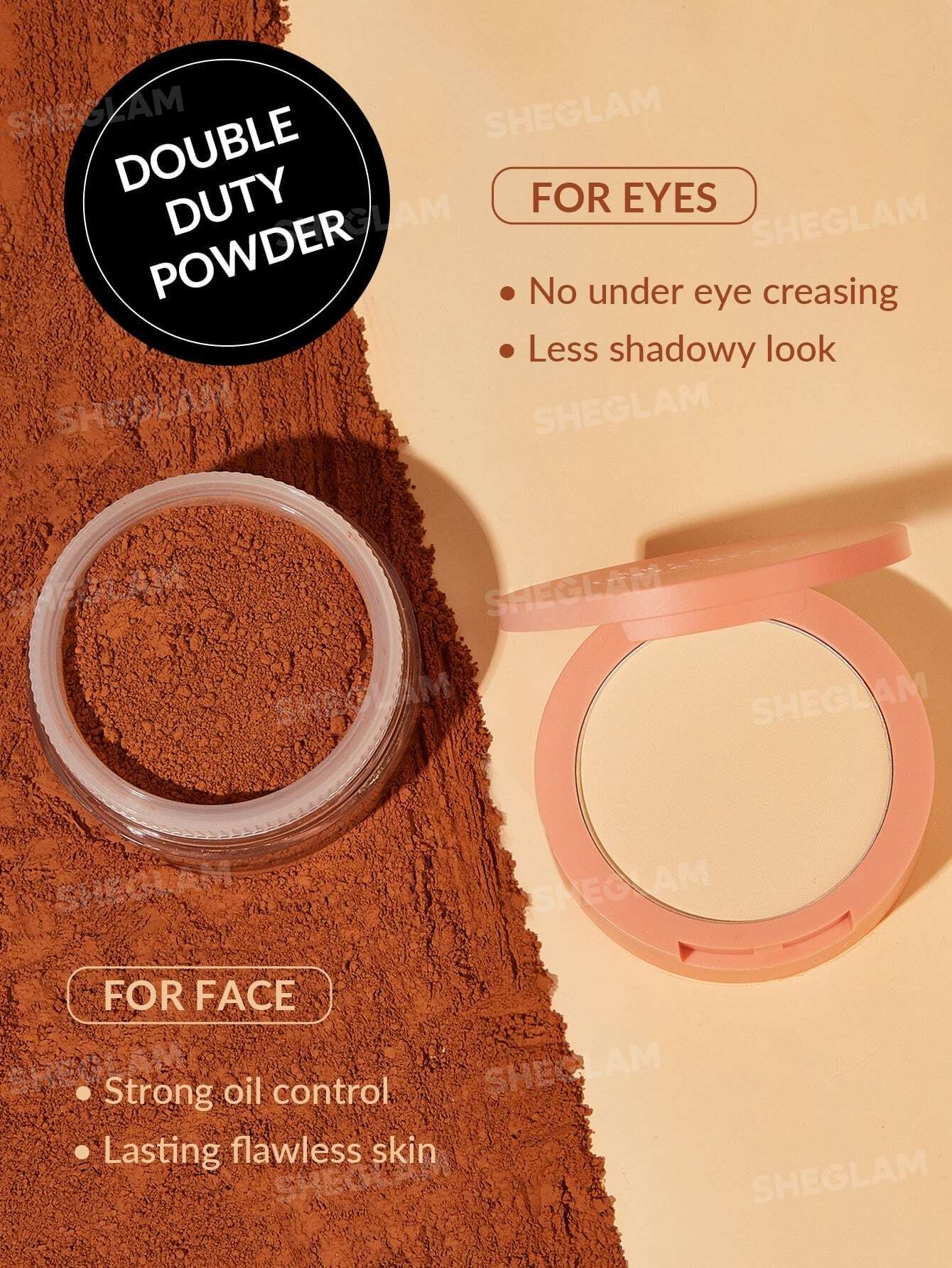 Sheglam Insta-Ready Face & Under Eye Setting Powder Duo 3