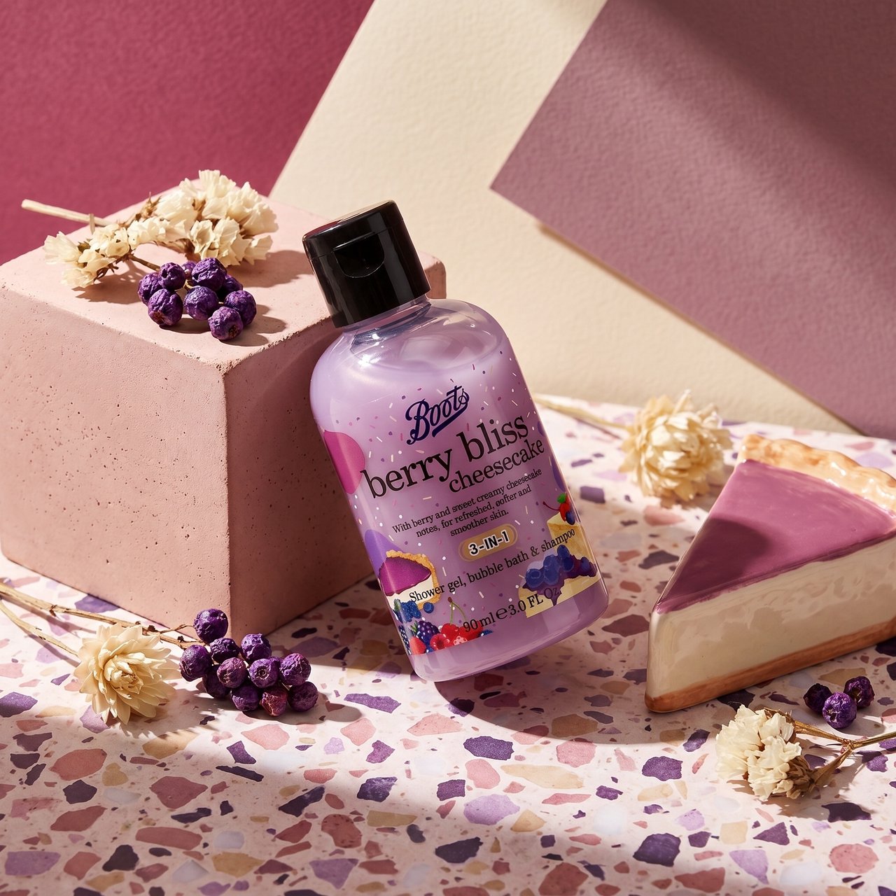 Boots Flavour Shower Gel Bubble Bath & Shampoo Mini 3