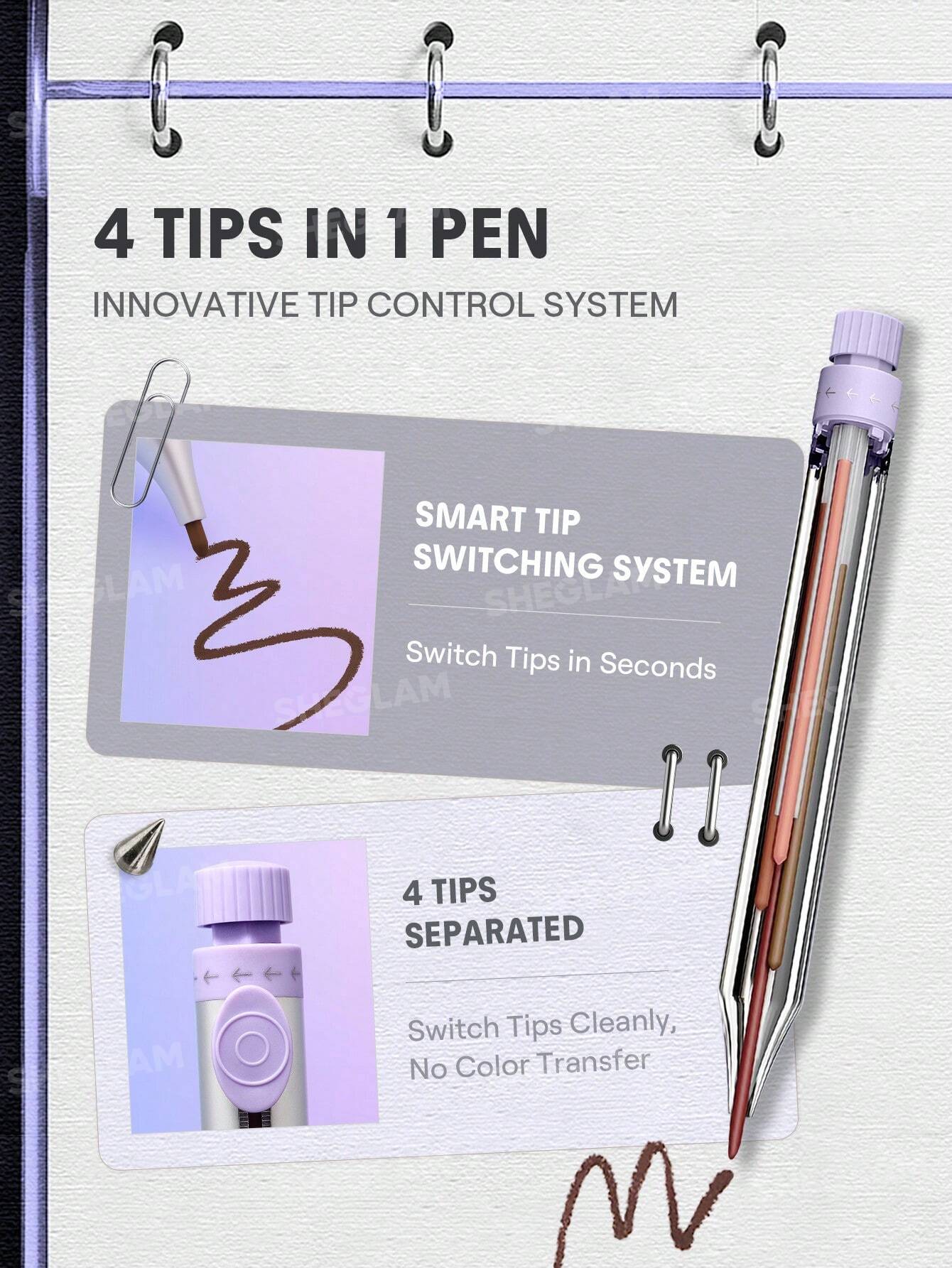 Sheglam The Everywhere 4-In-1 Pen-Multicolor 2