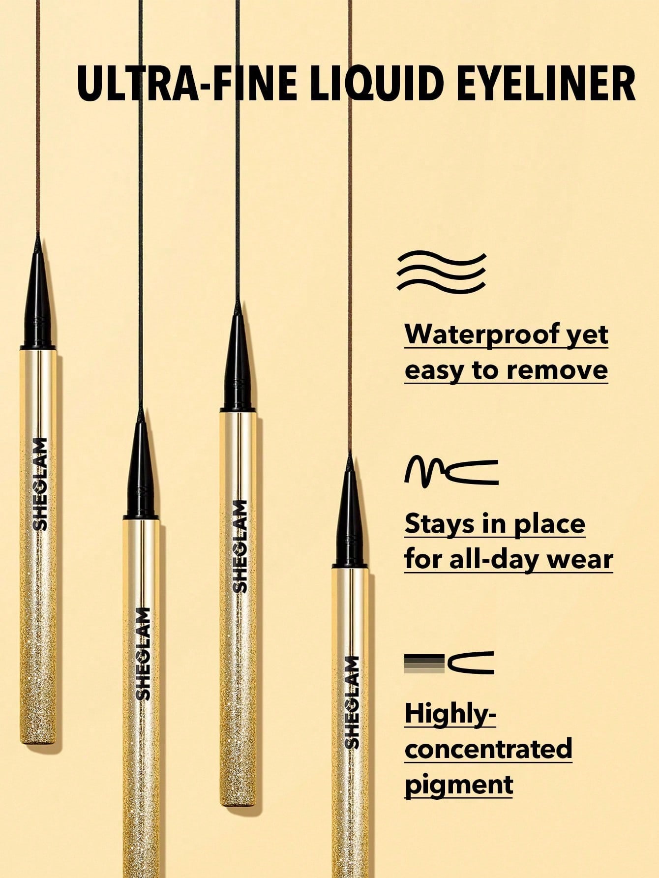 Sheglam Rosé Line & Define Waterproof Liquid Eyeliner 2