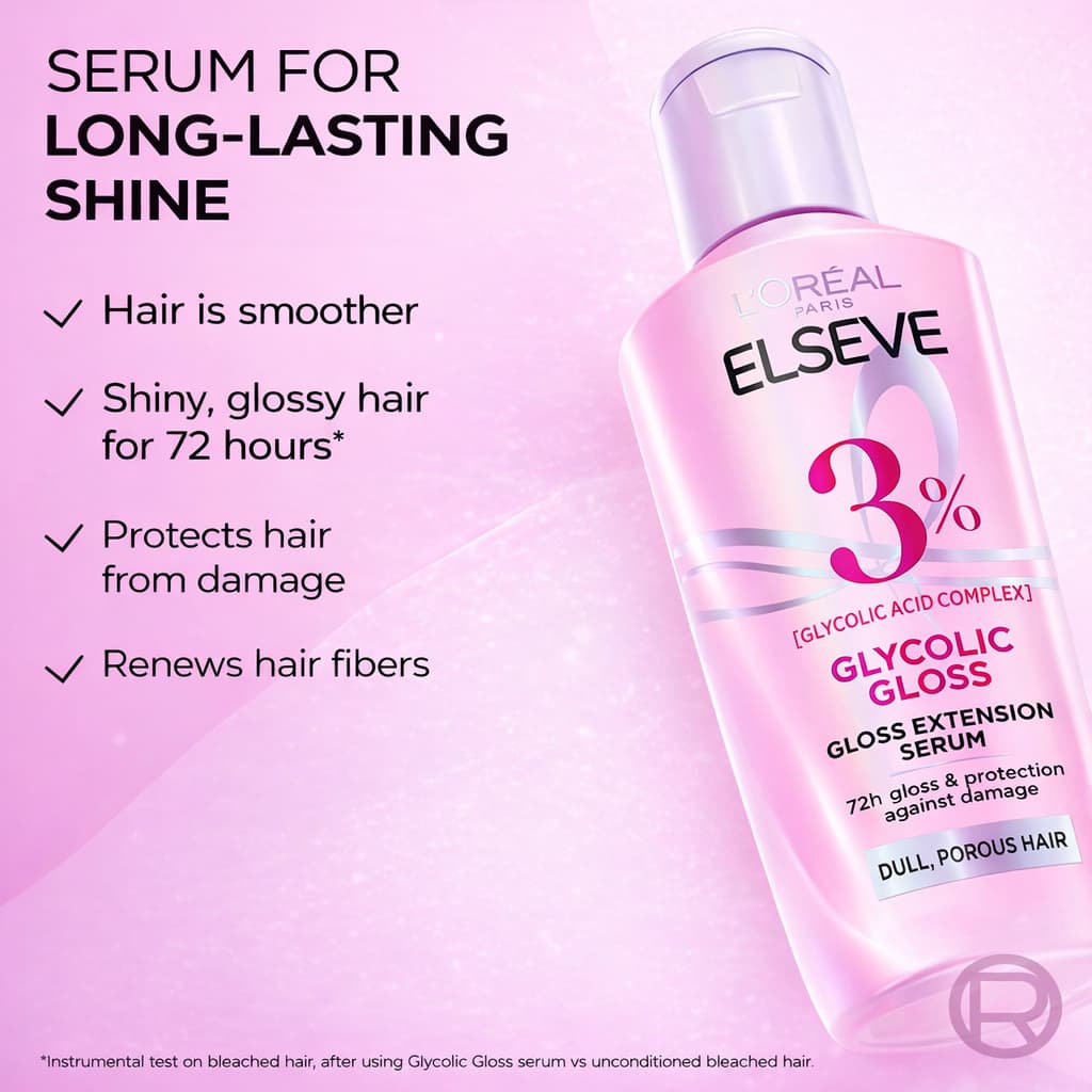 Loreal Paris Elseve Glycolic Gloss Gloss Extension Serum 3