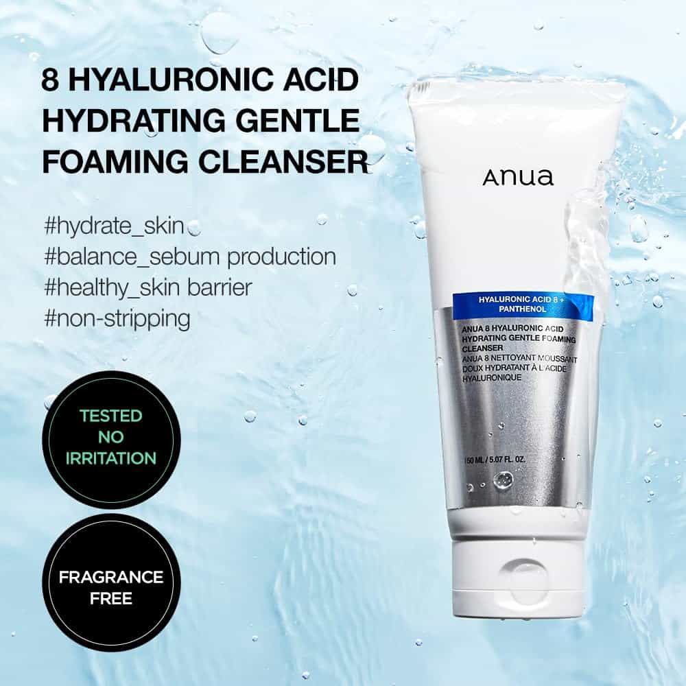 Anua – 8 Hyaluronic Acid Hydrating Gentle Foaming Cleanser  2