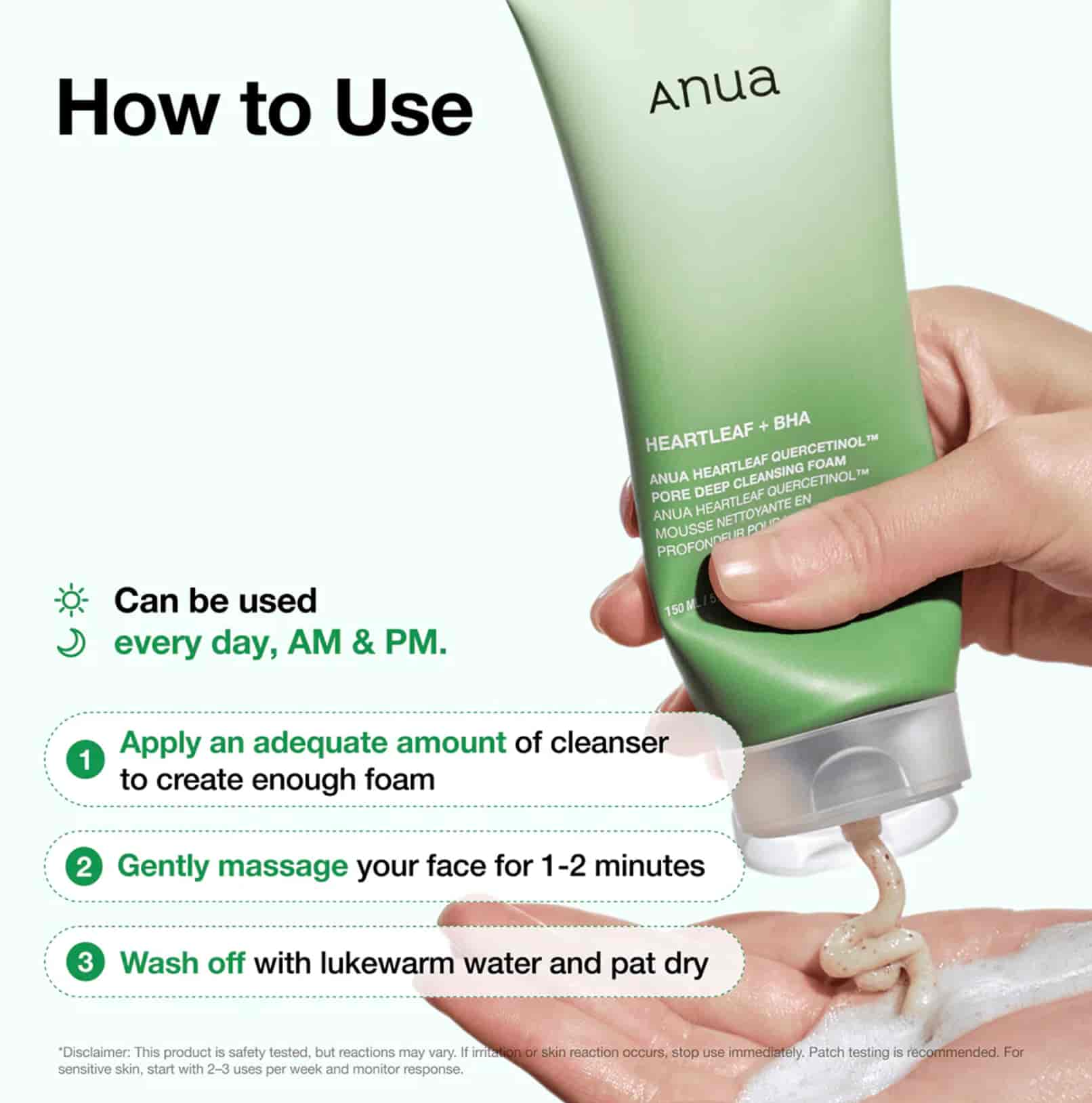 Anua Heartleaf Quercetinol Pore Deep Cleansing Foam 9