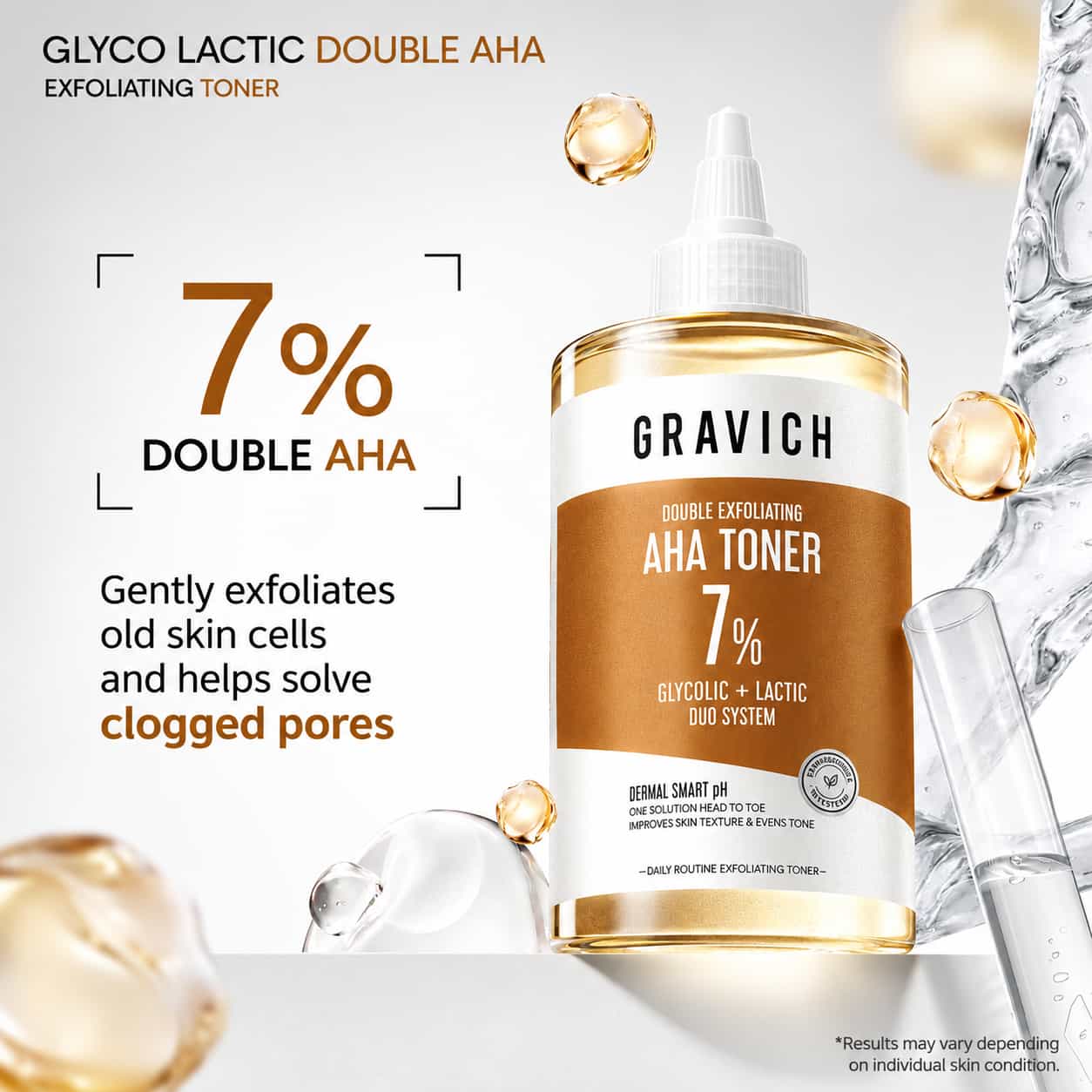 GRAVICH Glyco Lactic Double AHA Exfoliating Toner  5