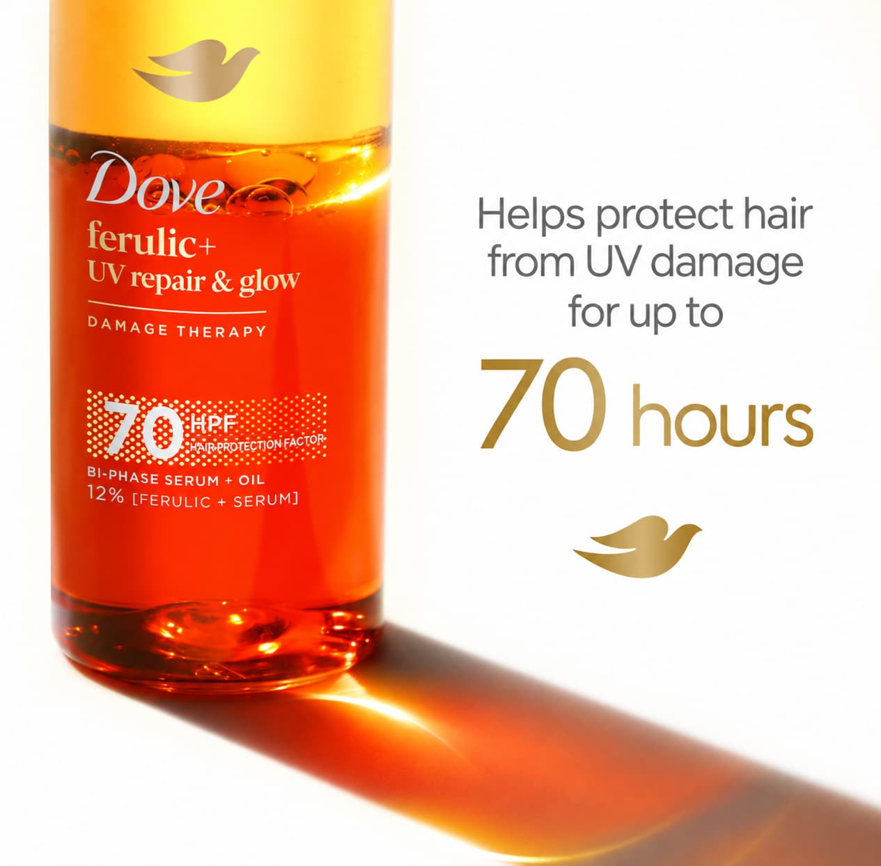 Dove Ferulic+ UV Repair & Glow Damage Therapy Bi-Phase Serum + Oil  2