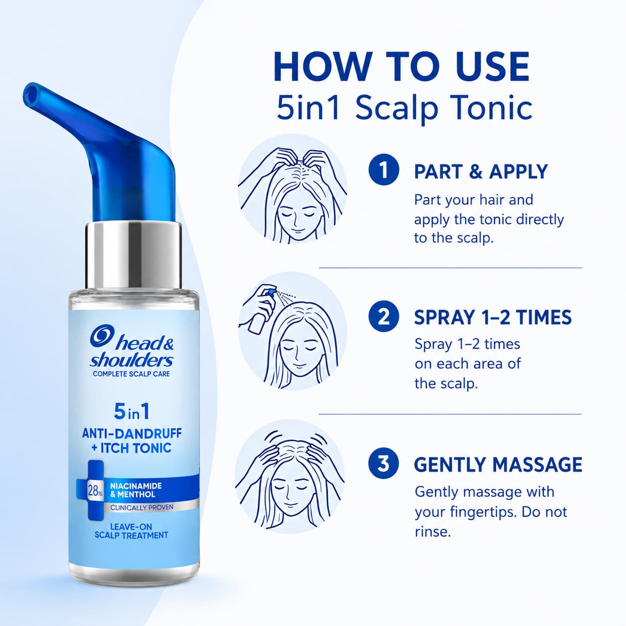 Head and Shoulders Spray 5in1 Anti Dandruff Itch 2
