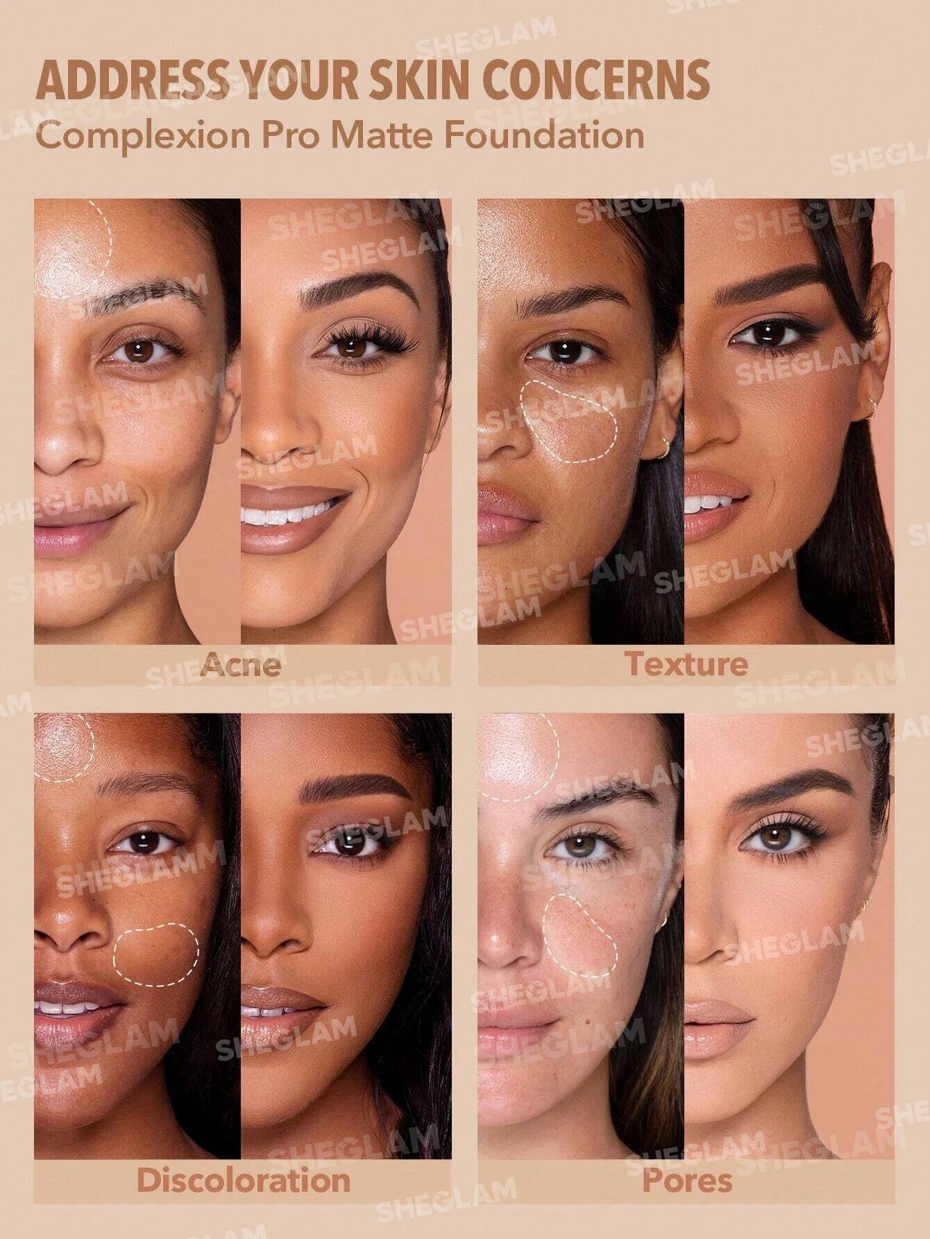 Sheglam Complexion Pro Long Lasting Breathable Matte Foundation Sample 5