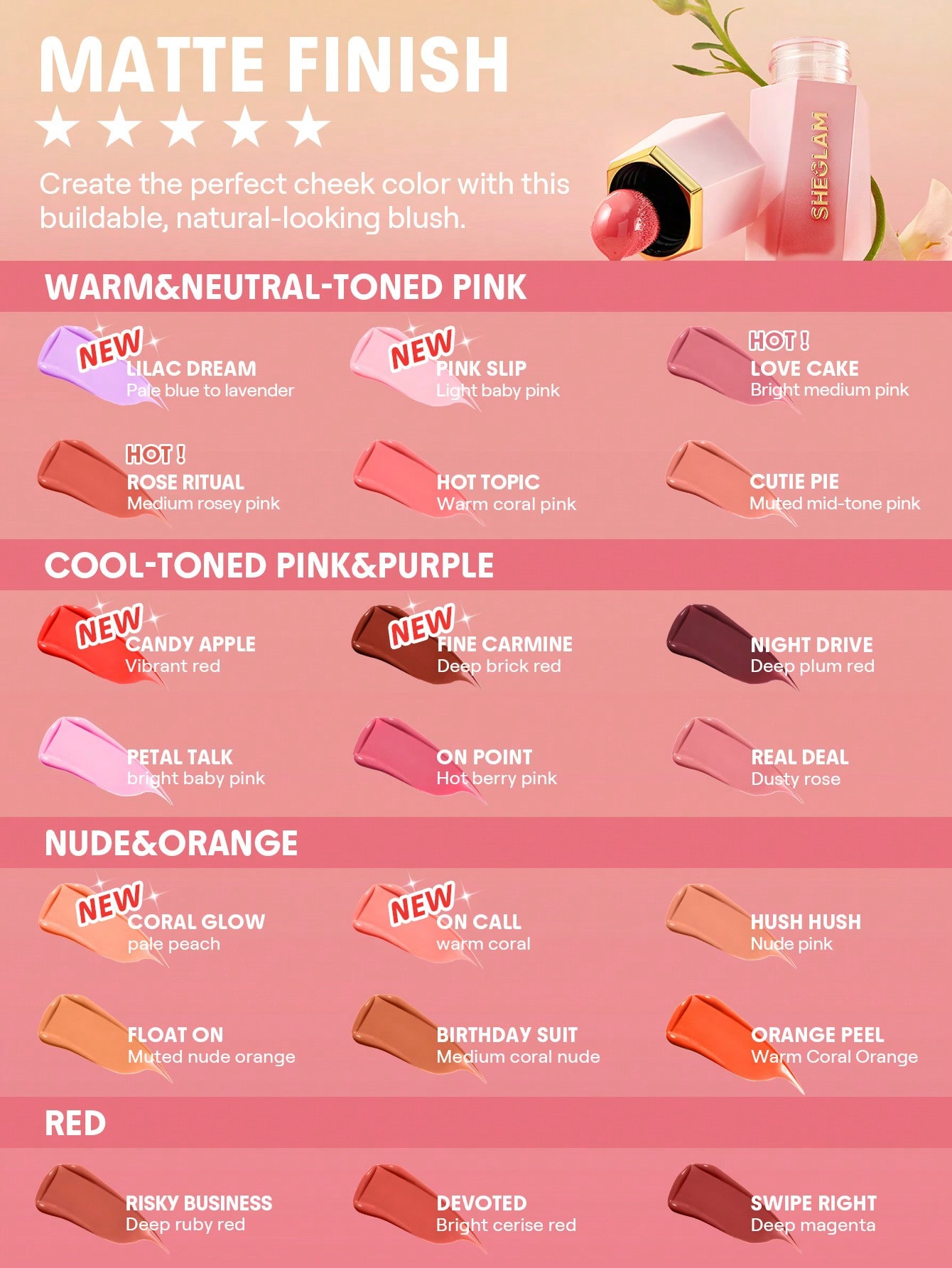 Sheglam Color Bloom Liquid Blush 9