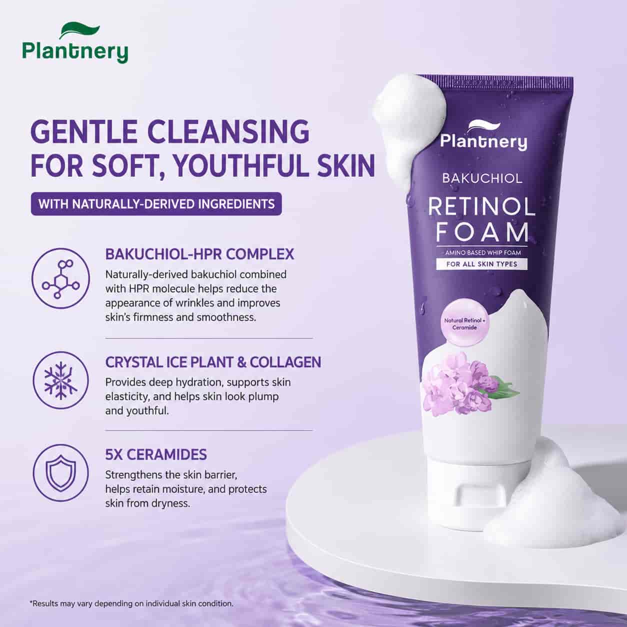 Plantnery Bakuchiol Retinol Amino Based Whip Foam  3
