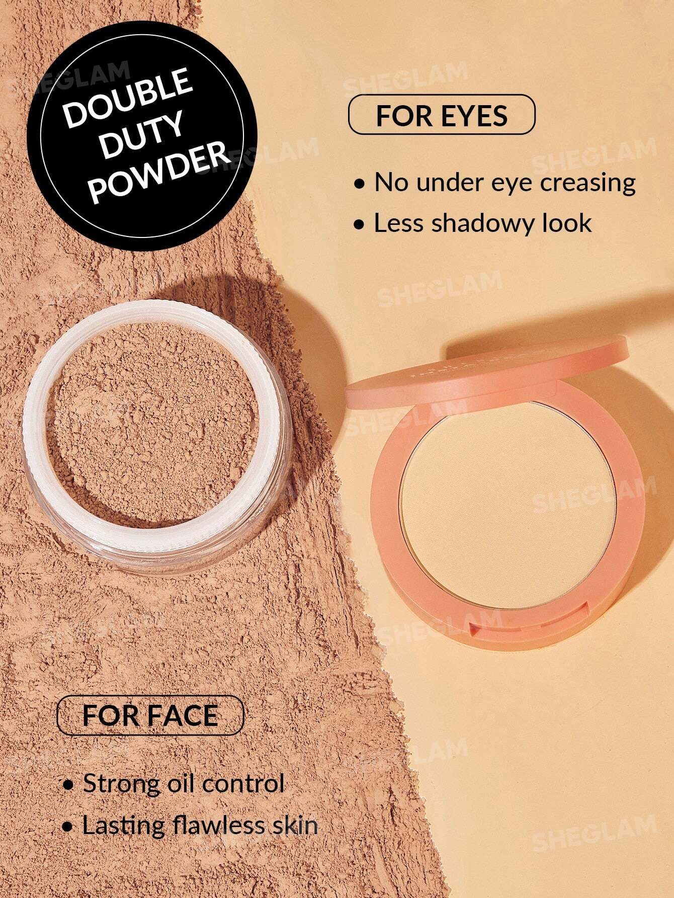 Sheglam Insta-Ready Face & Under Eye Setting Powder Duo 4