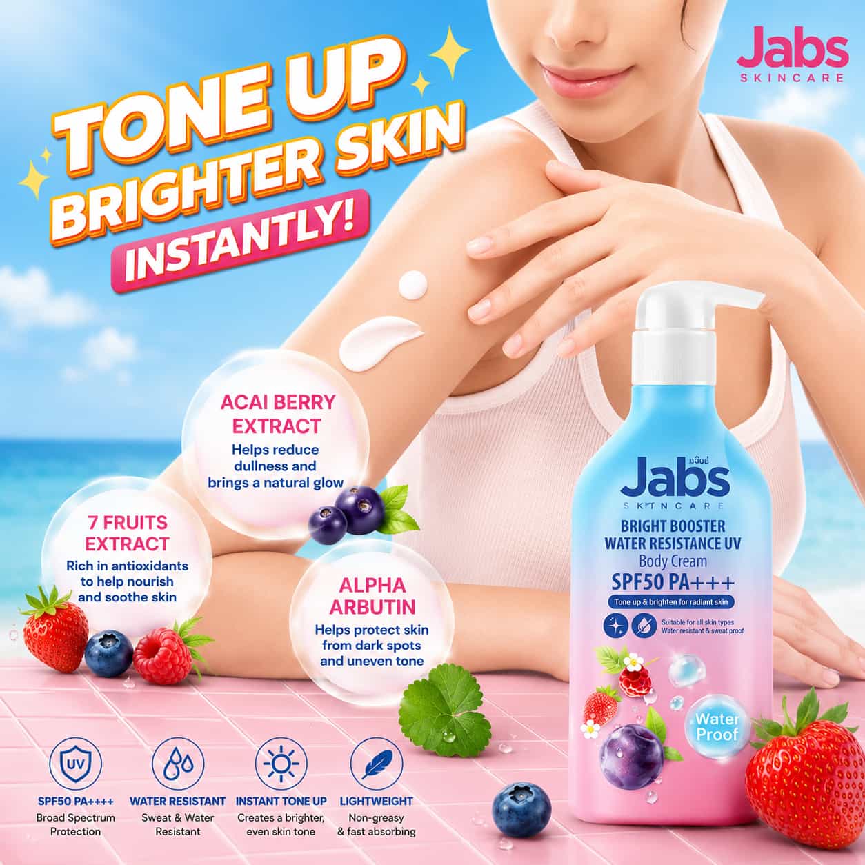 JABS UV Protection Body Lotion SPF50 PA + + 450ml 2
