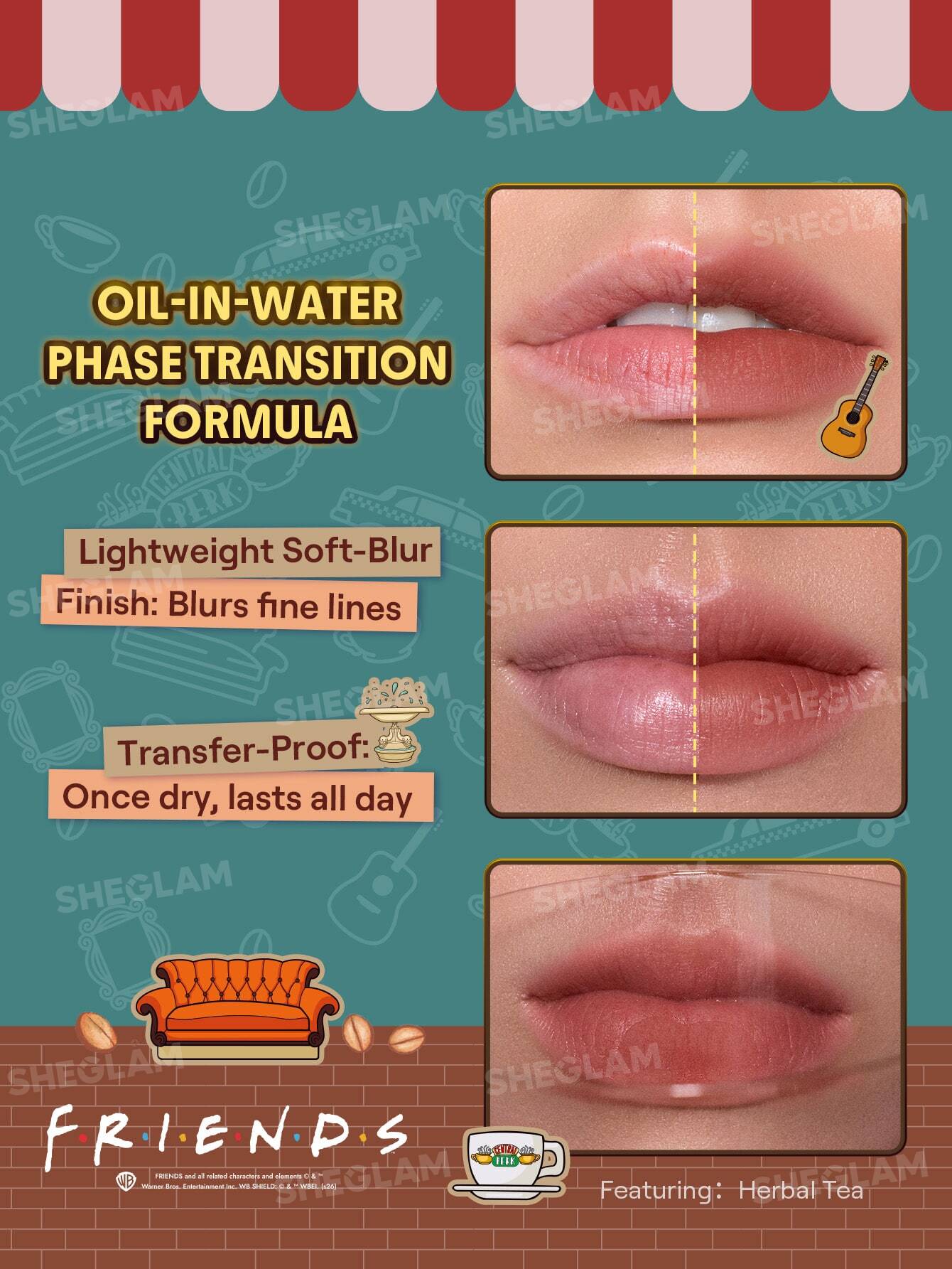 FRIENDS™ | SHEGLAM Central Perk Blurring Lip Tint 4