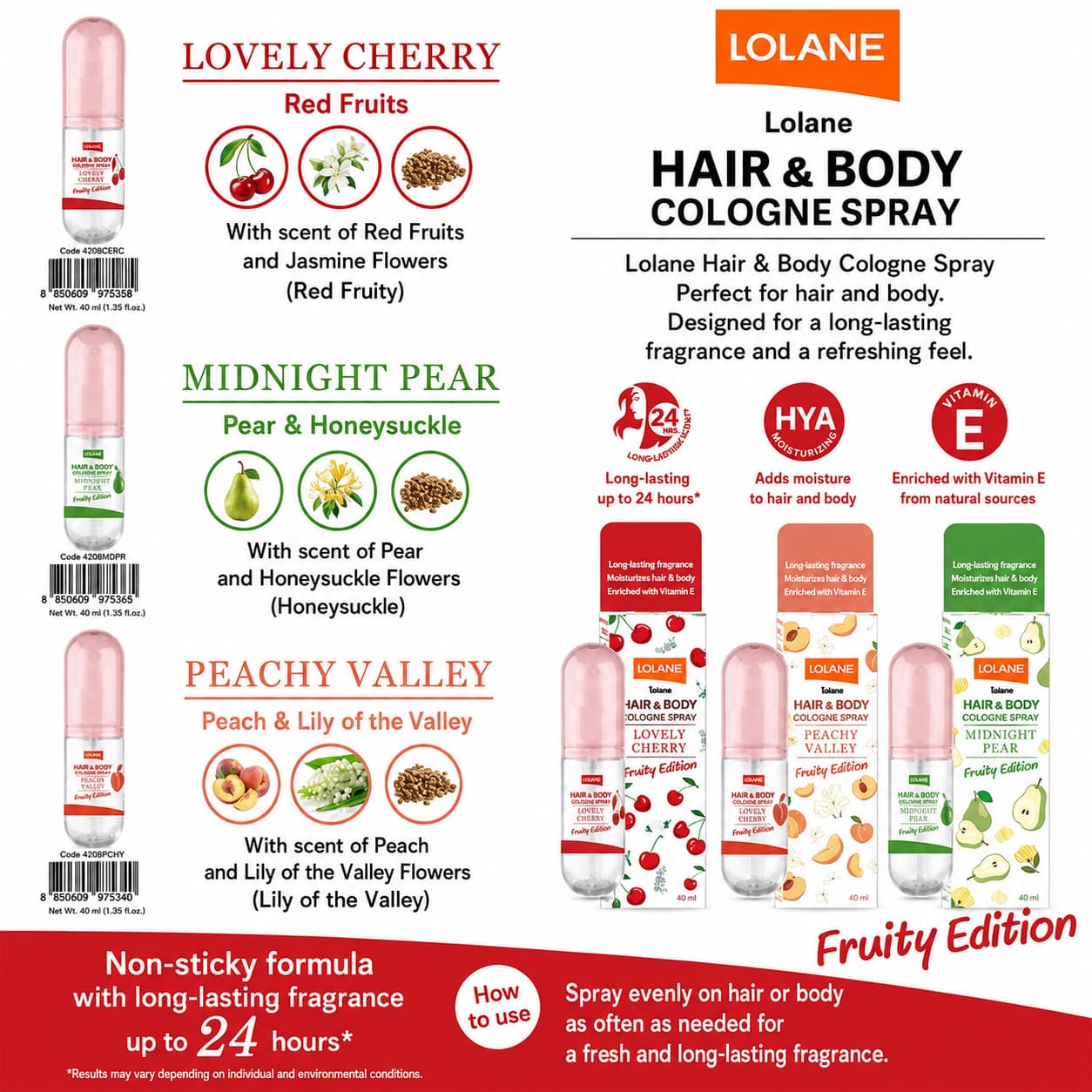 Lolane Hair & Body Cologne Spray 30 ml 3
