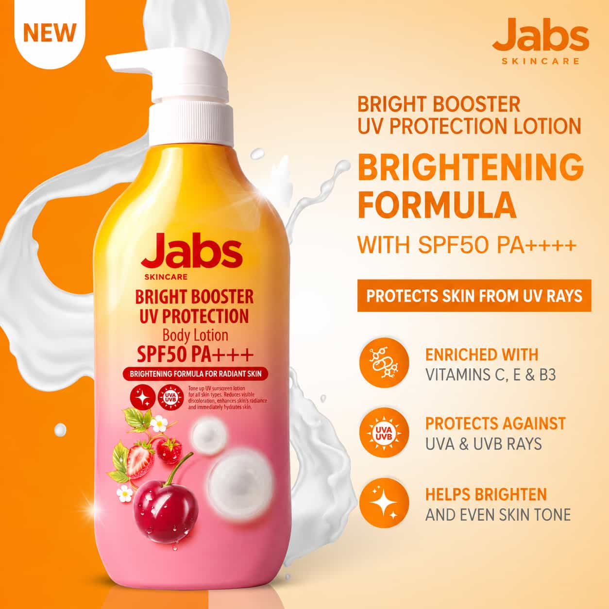 JABS UV Protection Body Lotion SPF50 PA + + 450ml 3
