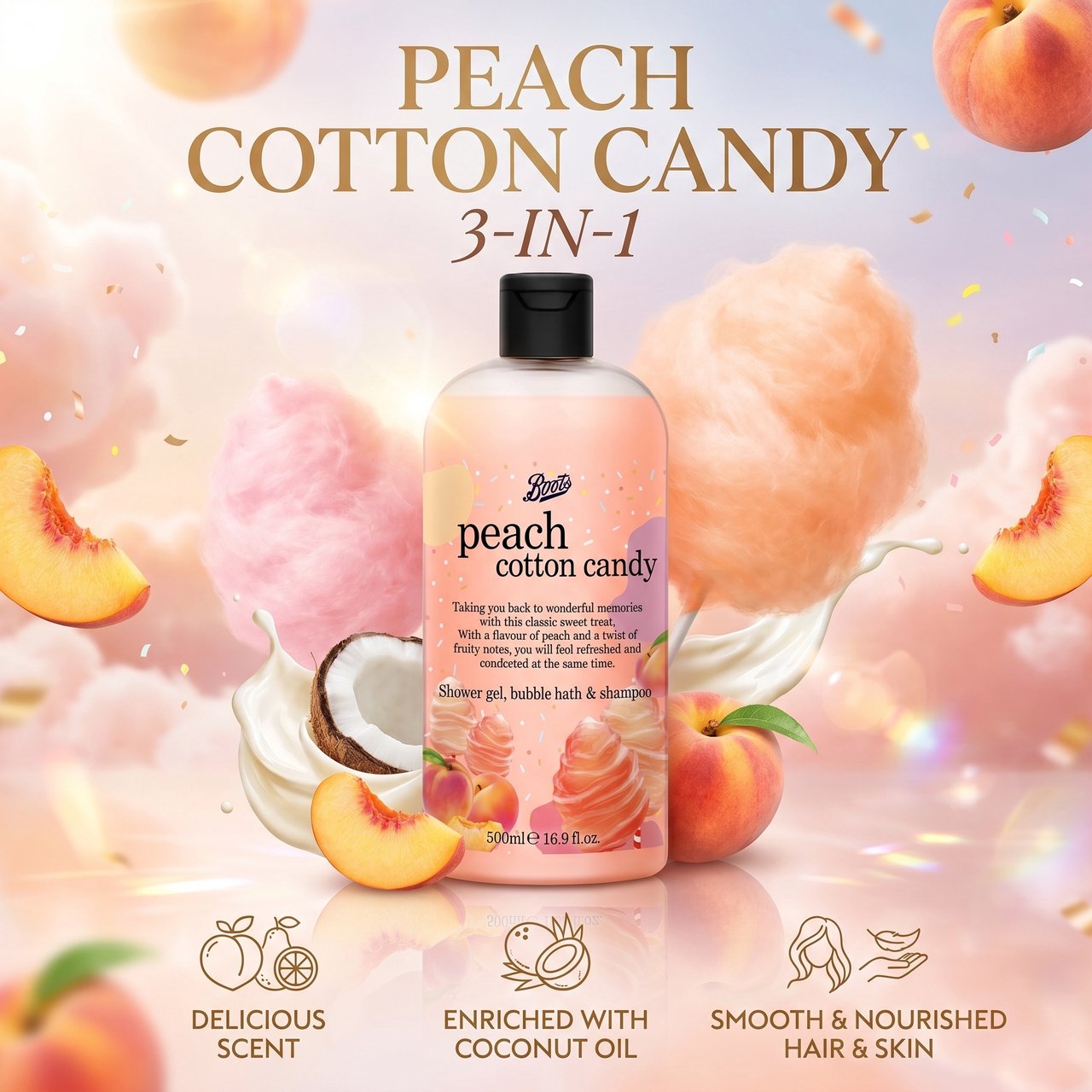 Boots Shower Gel Bubble Bath & Shampoo 4