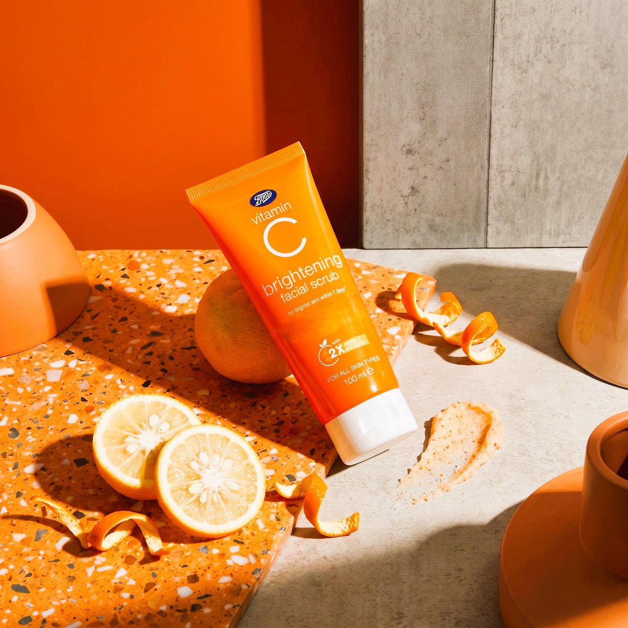 Boots Vitamin C Brightening Facial Scrub 4