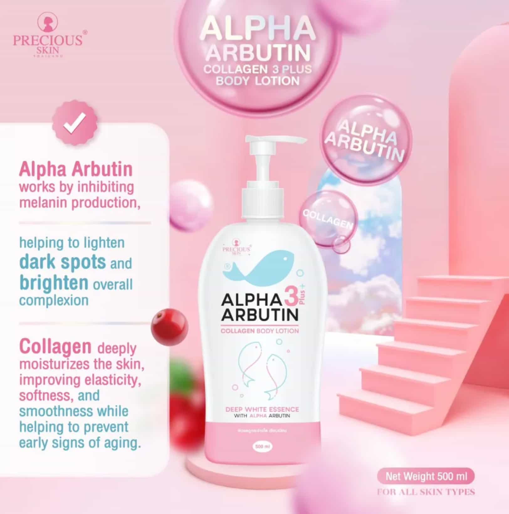 Precious Skin Alpha Arbutin 3+ Collagen Body Lotion 2