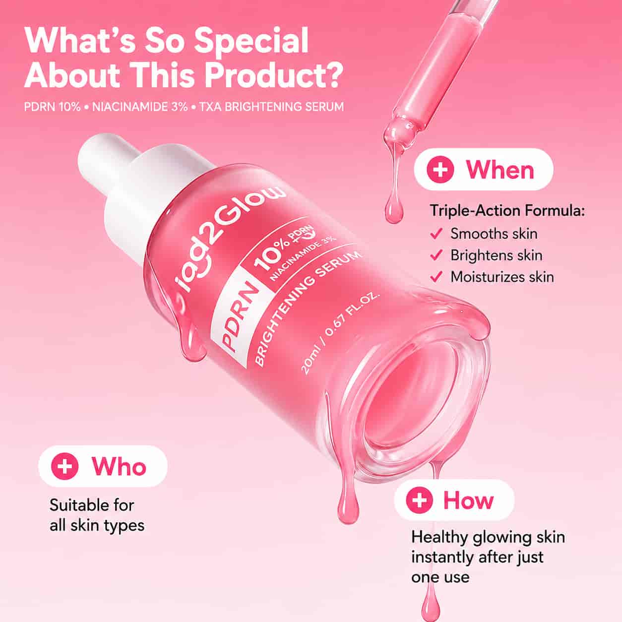 Glad2Glow PDRN 10 Niacinamide 3 TXA Brightening Serum  2