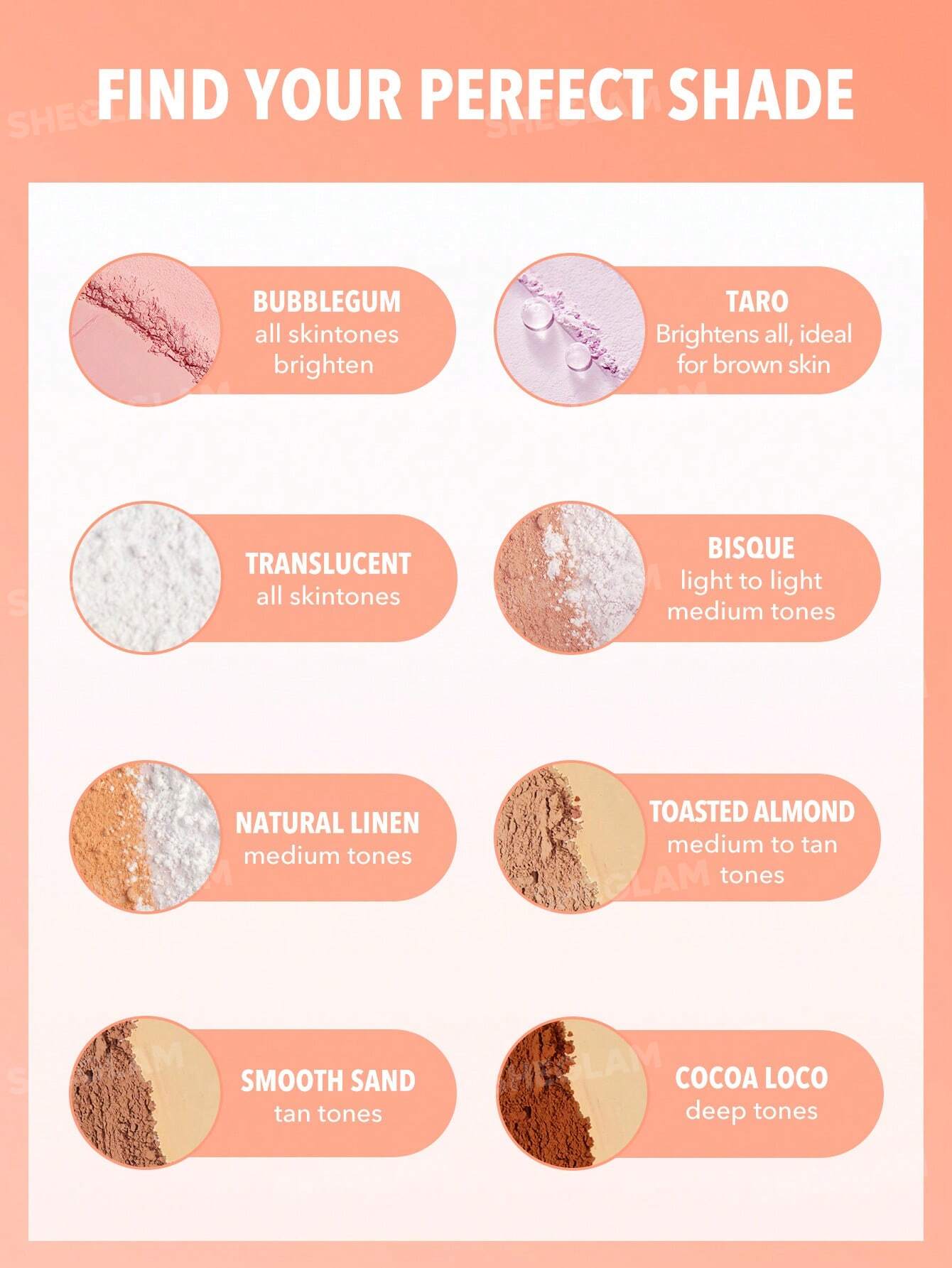 Sheglam Insta-Ready Face & Under Eye Setting Powder Duo 8
