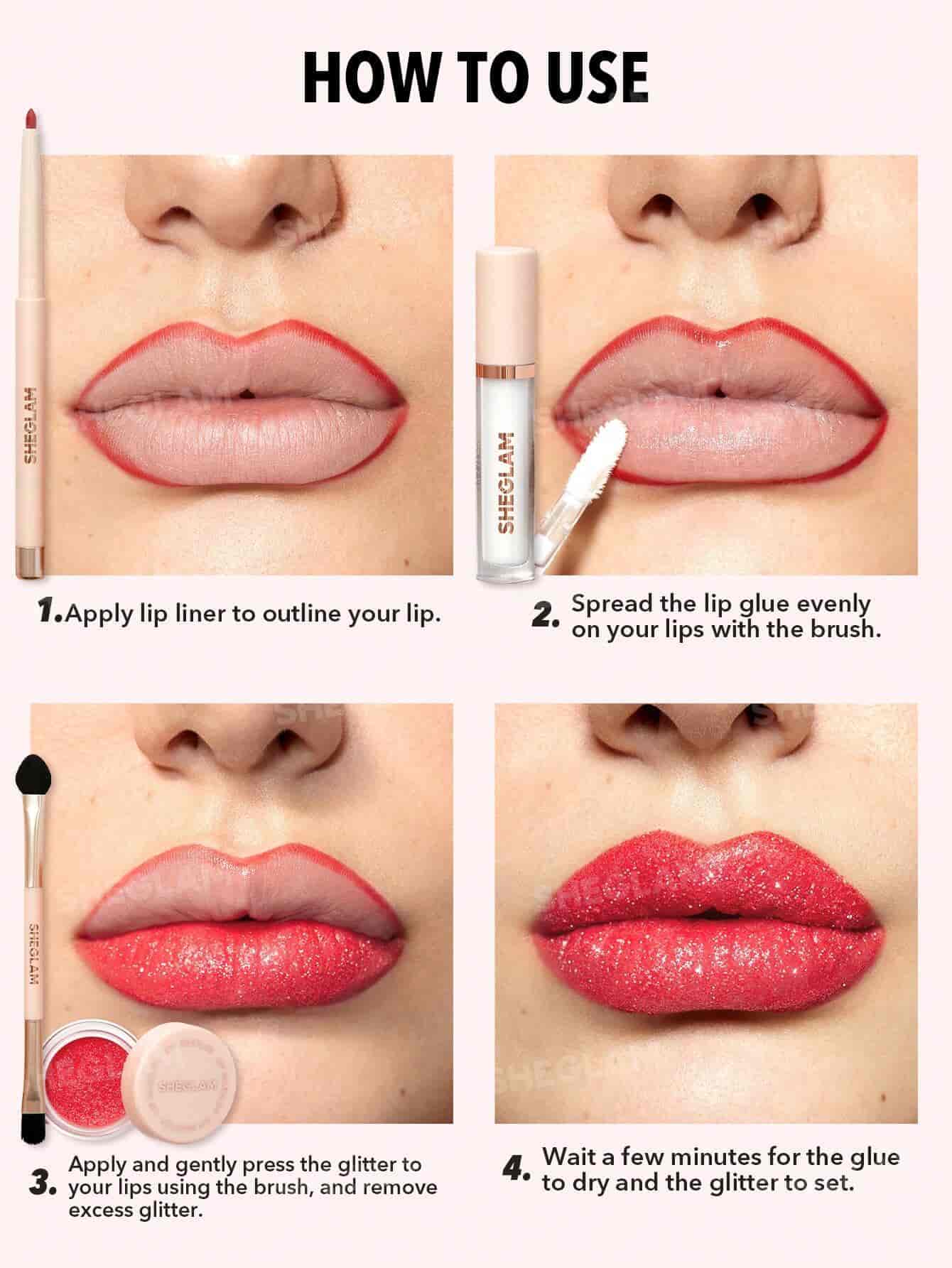 Sheglam Lip Dazzler Glitter Kit 4