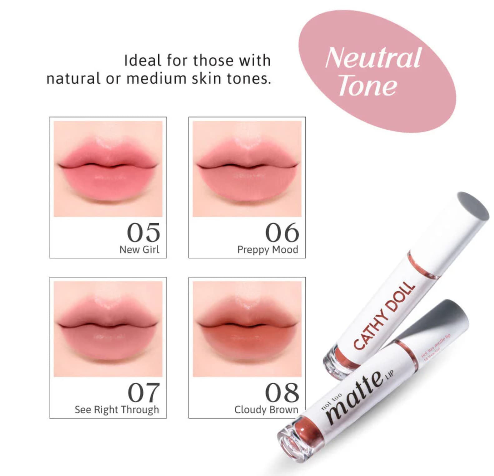 Cathy Doll Not Too Matte Lip 2.9g 7