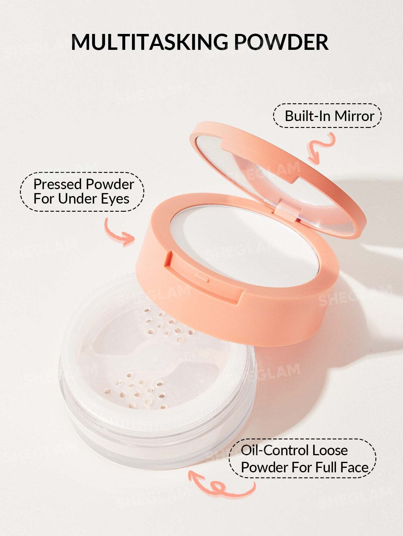 Sheglam Insta-Ready Face & Under Eye Setting Powder Duo 8