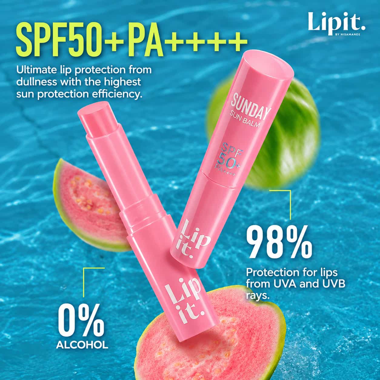 Lip It Sunday Sun Balm SPF50+ PA++++ 3g  2