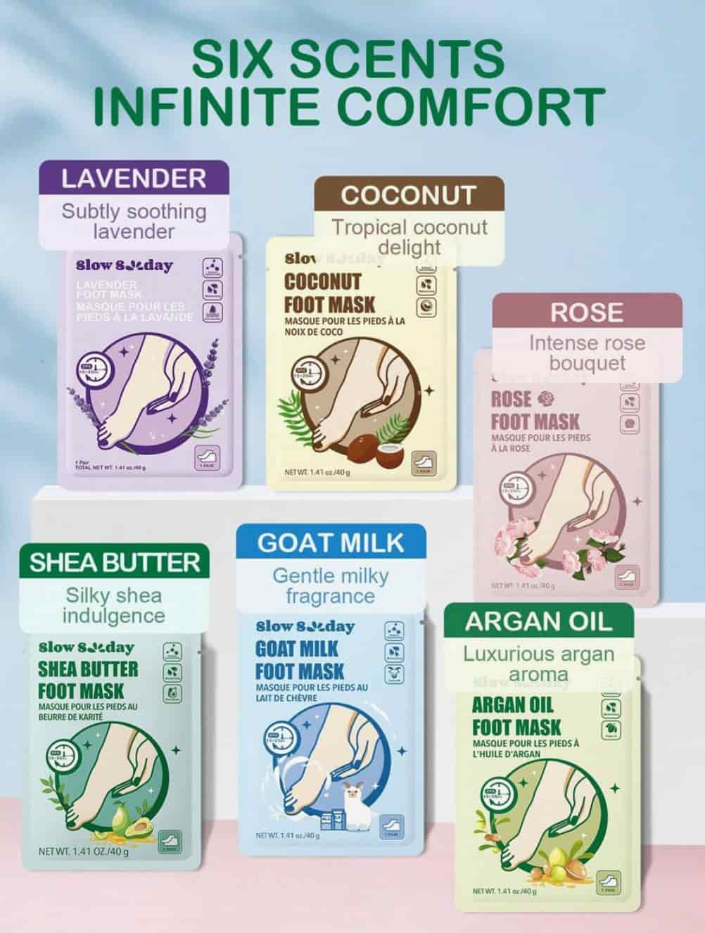 SlowSunday Foot Mask 40g 6