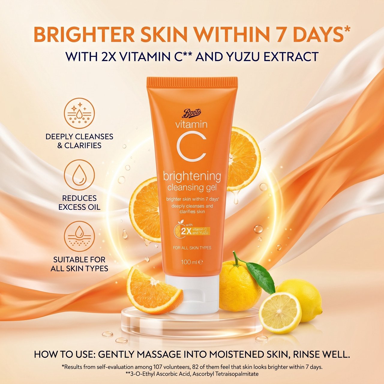 Boots Vitamin C Brightening Cleansing Gel 4