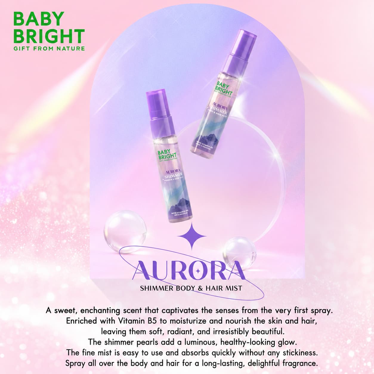 Baby Bright Body & Hair Shimmer Mist 20 ml 6