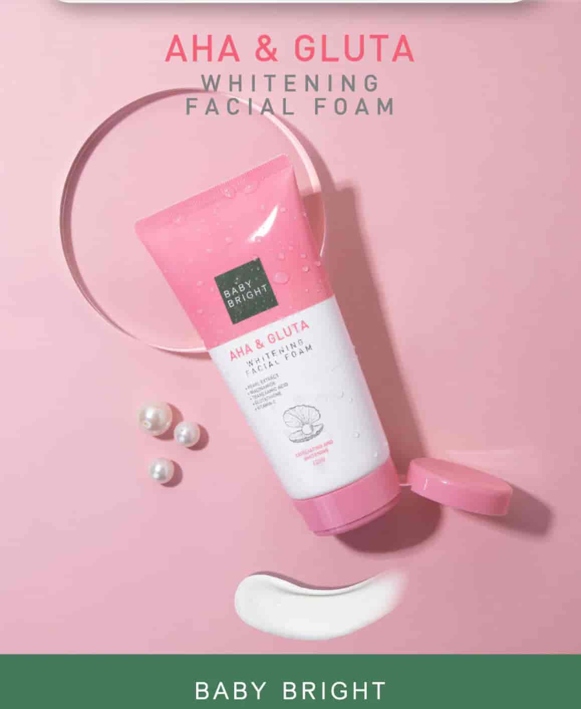 Baby Bright AHA & Gluta Whitening Facial Foam 3