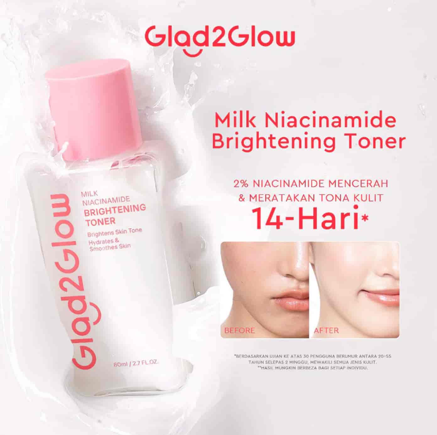 GLAD2GLOW Milk Niacinamide Brightening Toner 3