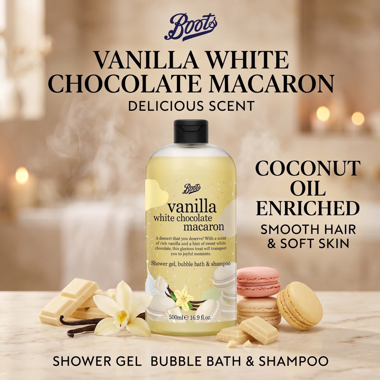 Boots Shower Gel Bubble Bath & Shampoo 2
