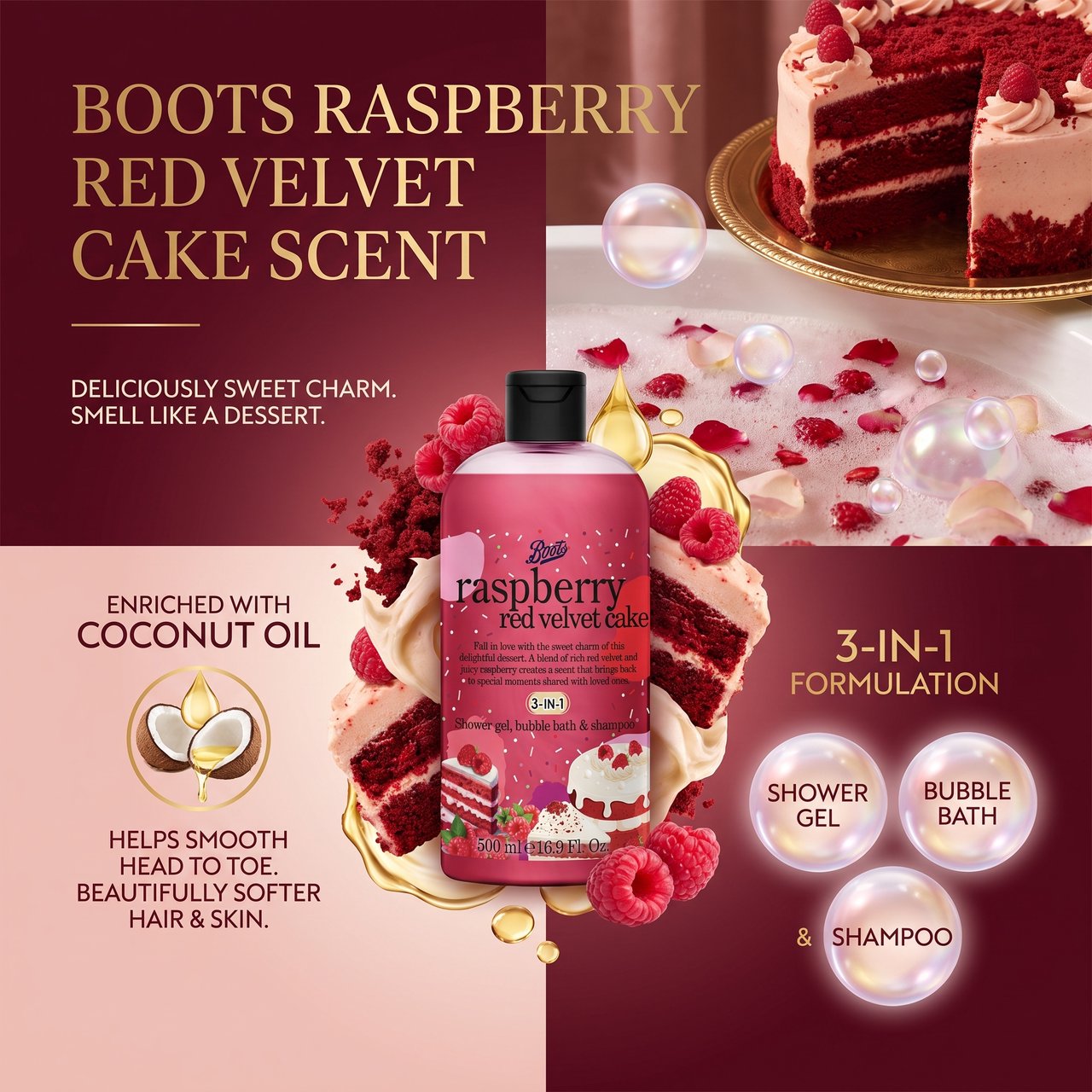 Boots Shower Gel Bubble Bath & Shampoo 2