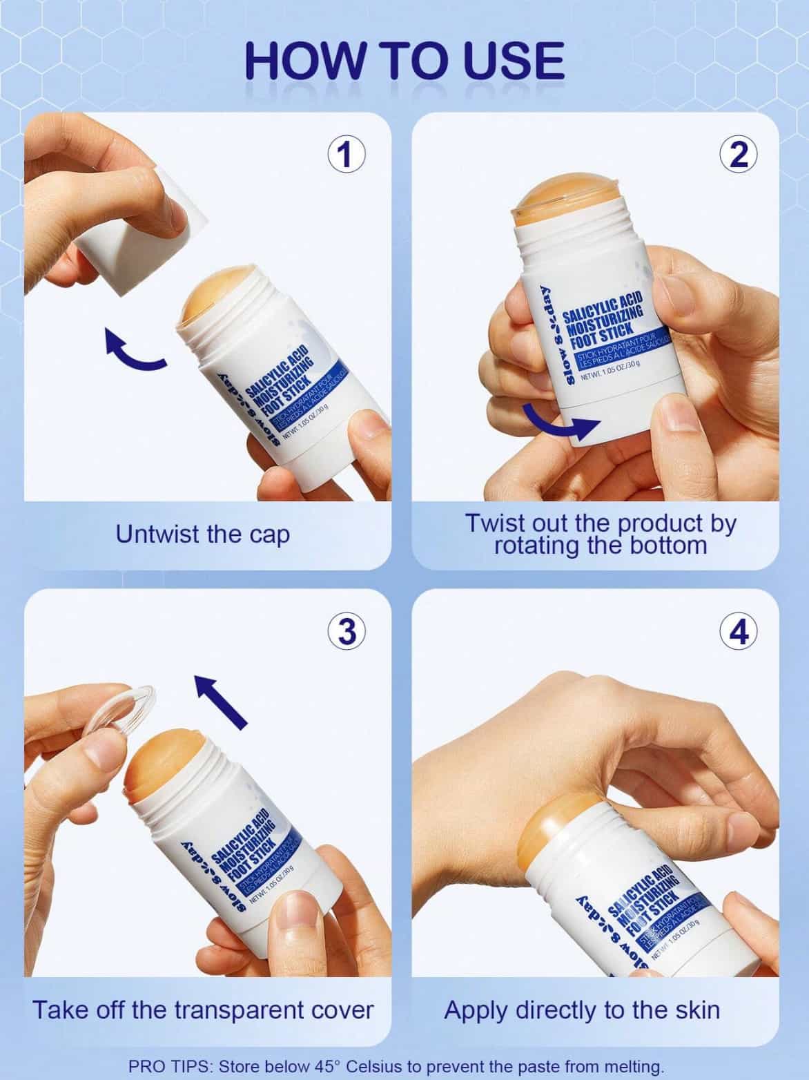 SlowSunday Moisturizing Foot Stick 30g 7