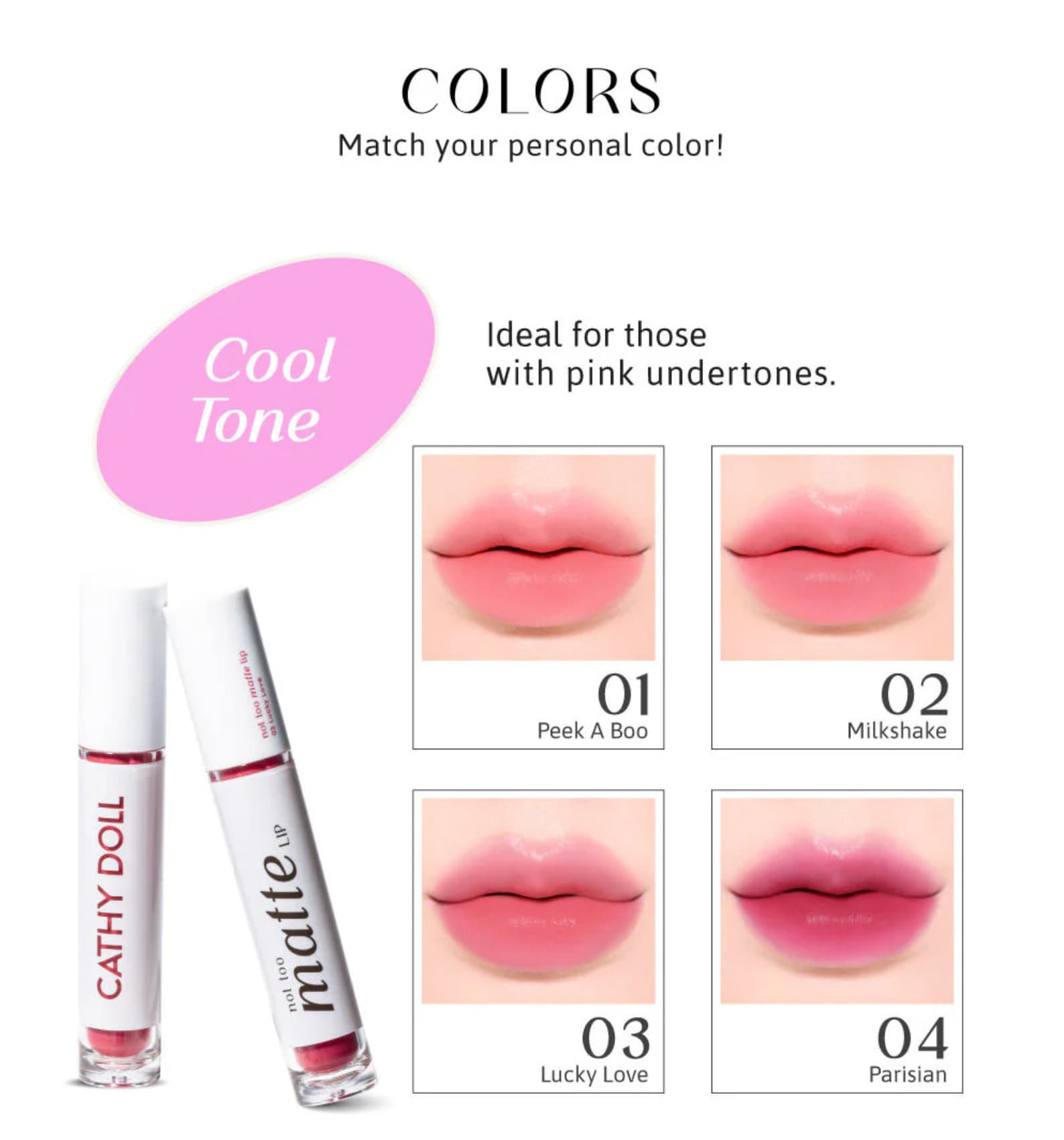 Cathy Doll Not Too Matte Lip 2.9g 6