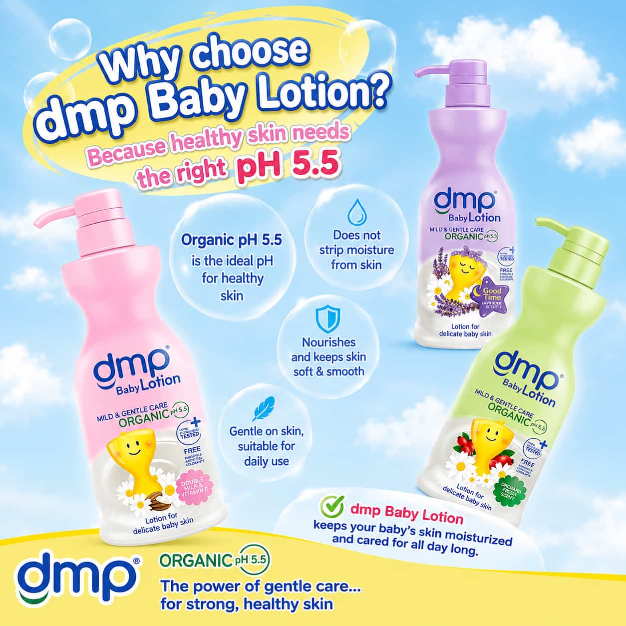 DMP Organic Ph 5.5 Body Lotion 480ml  2
