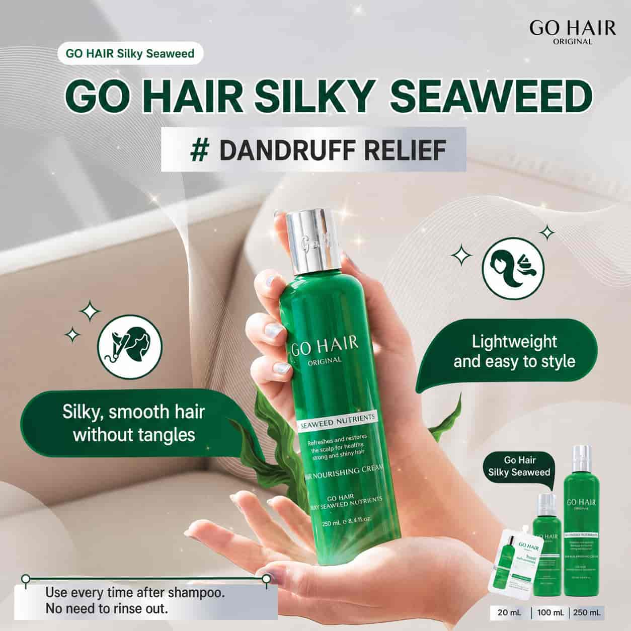 GO HAIR Silky Seaweed Nutrients Hair Nourishing Cream 2