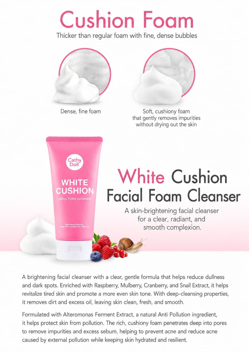 Cathy Doll Cushion Facial Foam Cleanser 2