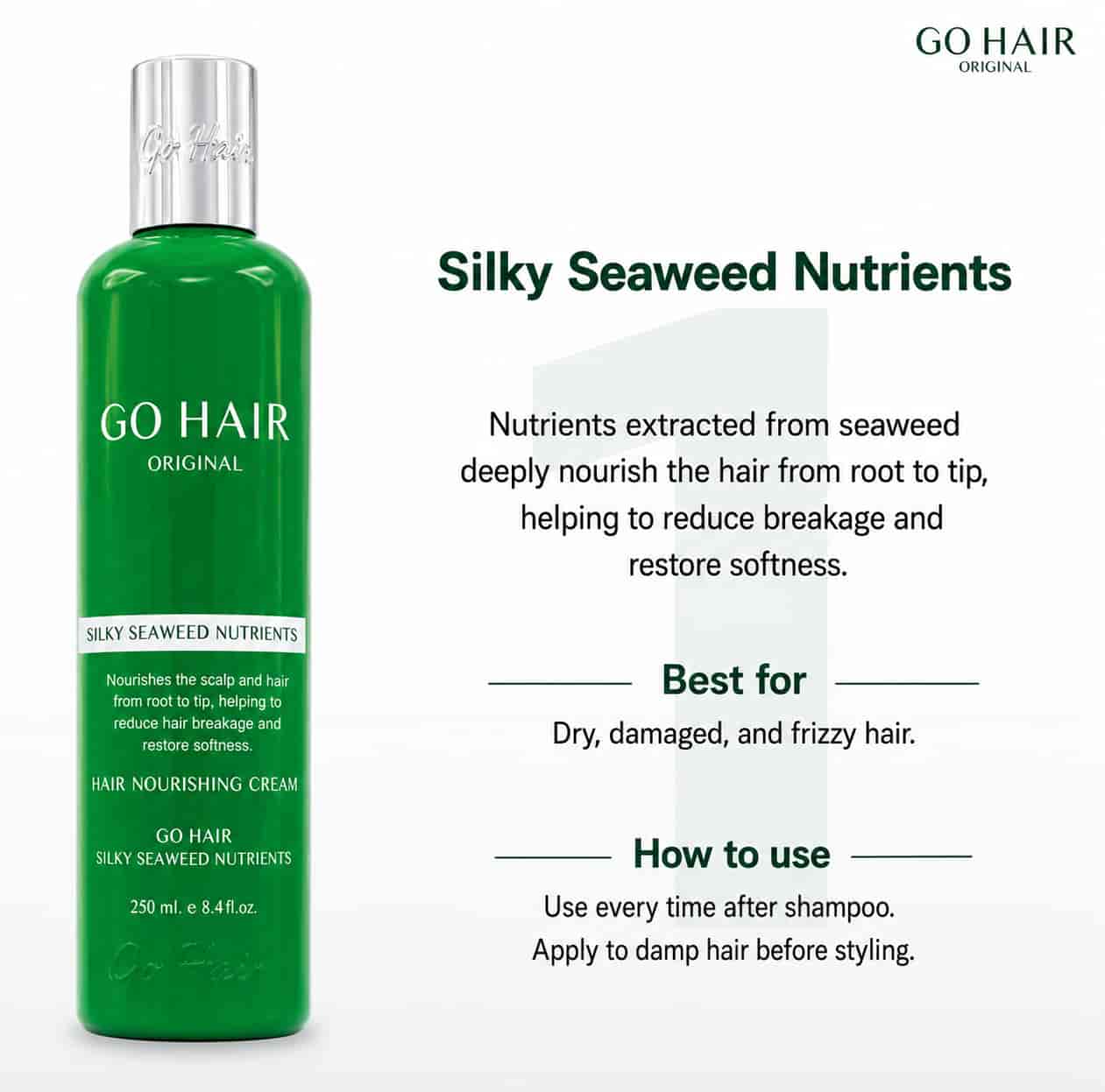 GO HAIR Silky Seaweed Nutrients Hair Nourishing Cream 3