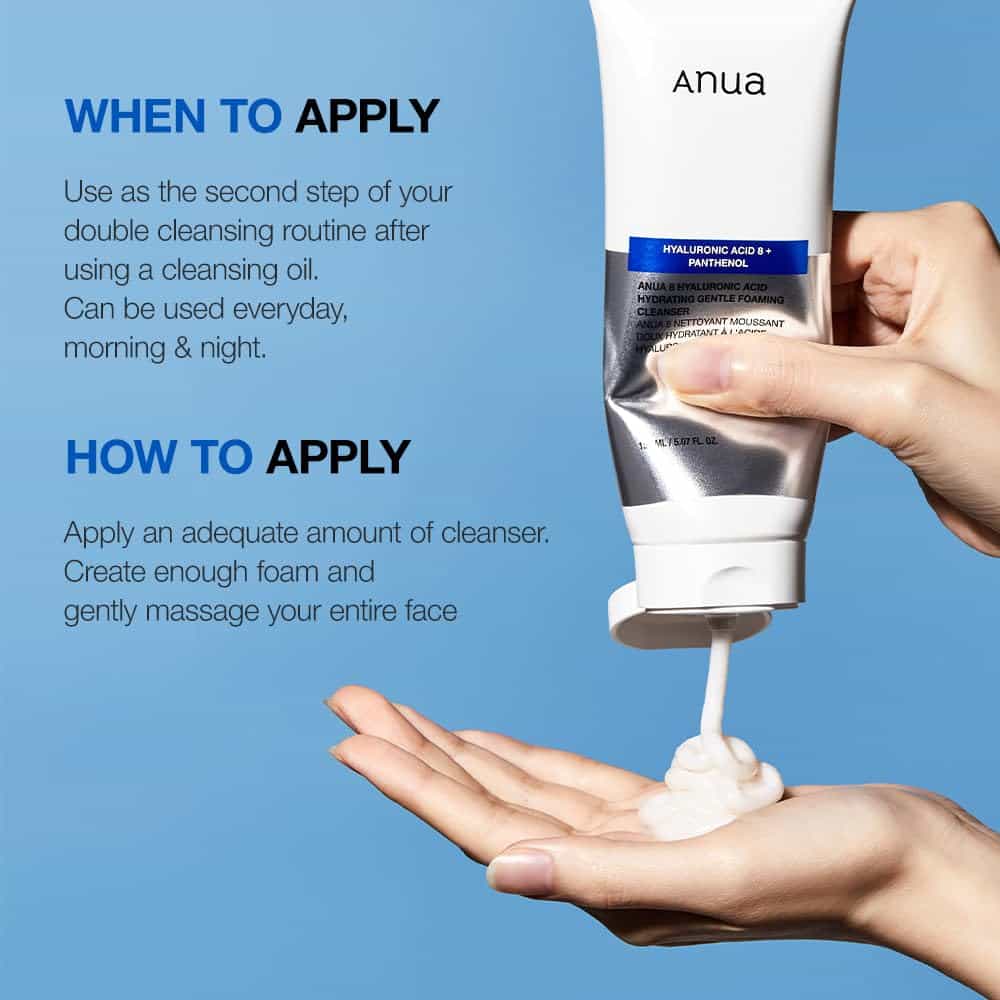 Anua – 8 Hyaluronic Acid Hydrating Gentle Foaming Cleanser  5