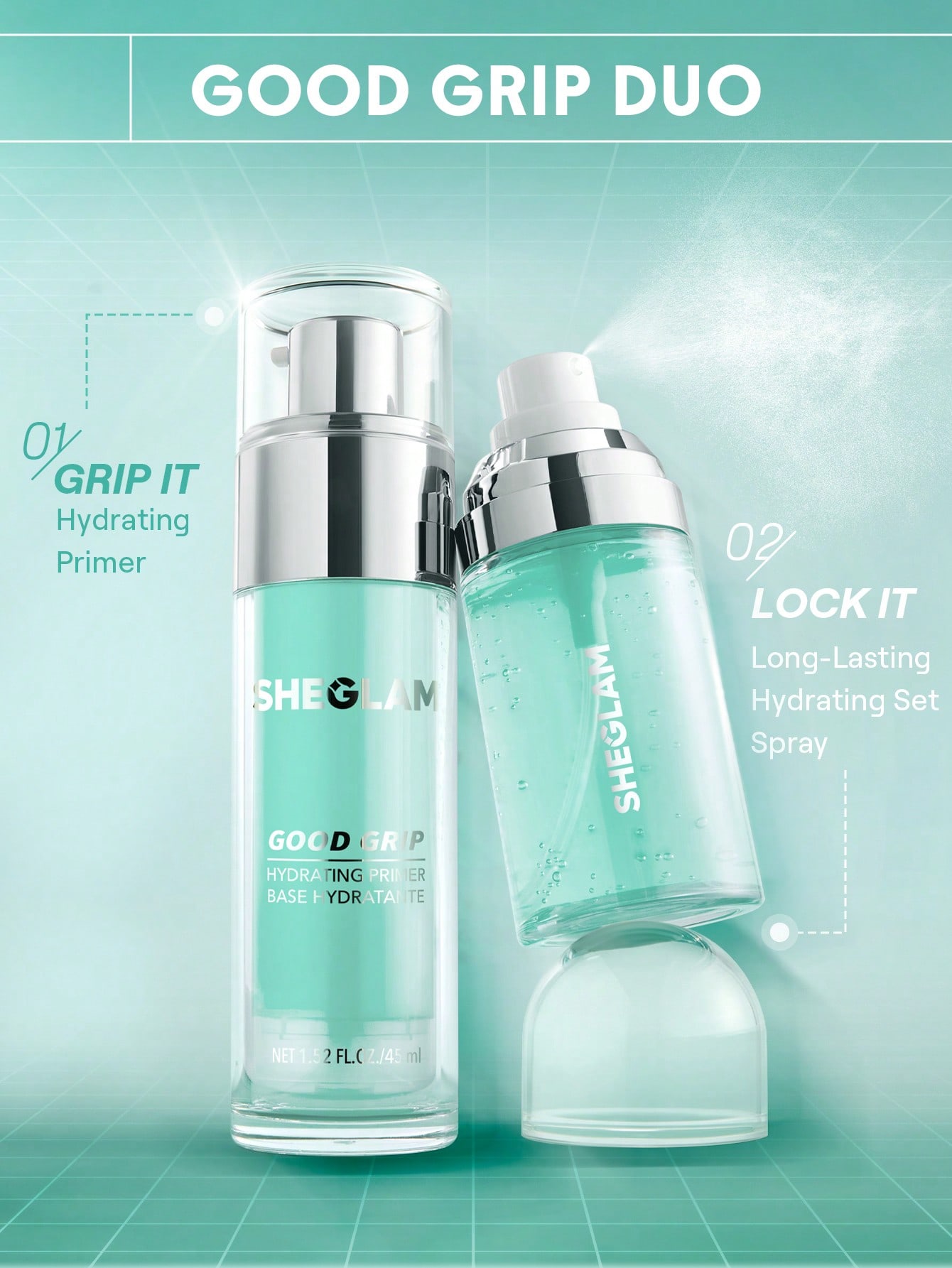 Sheglam Good Grip Hydrating Prime & Set Spray 3