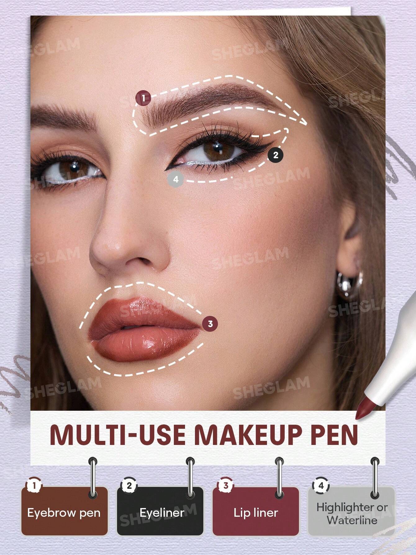 Sheglam The Everywhere 4-In-1 Pen-Multicolor 3