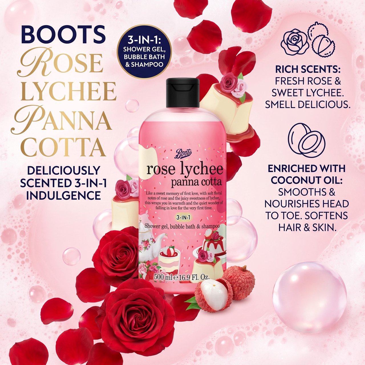 Boots Shower Gel Bubble Bath & Shampoo 4