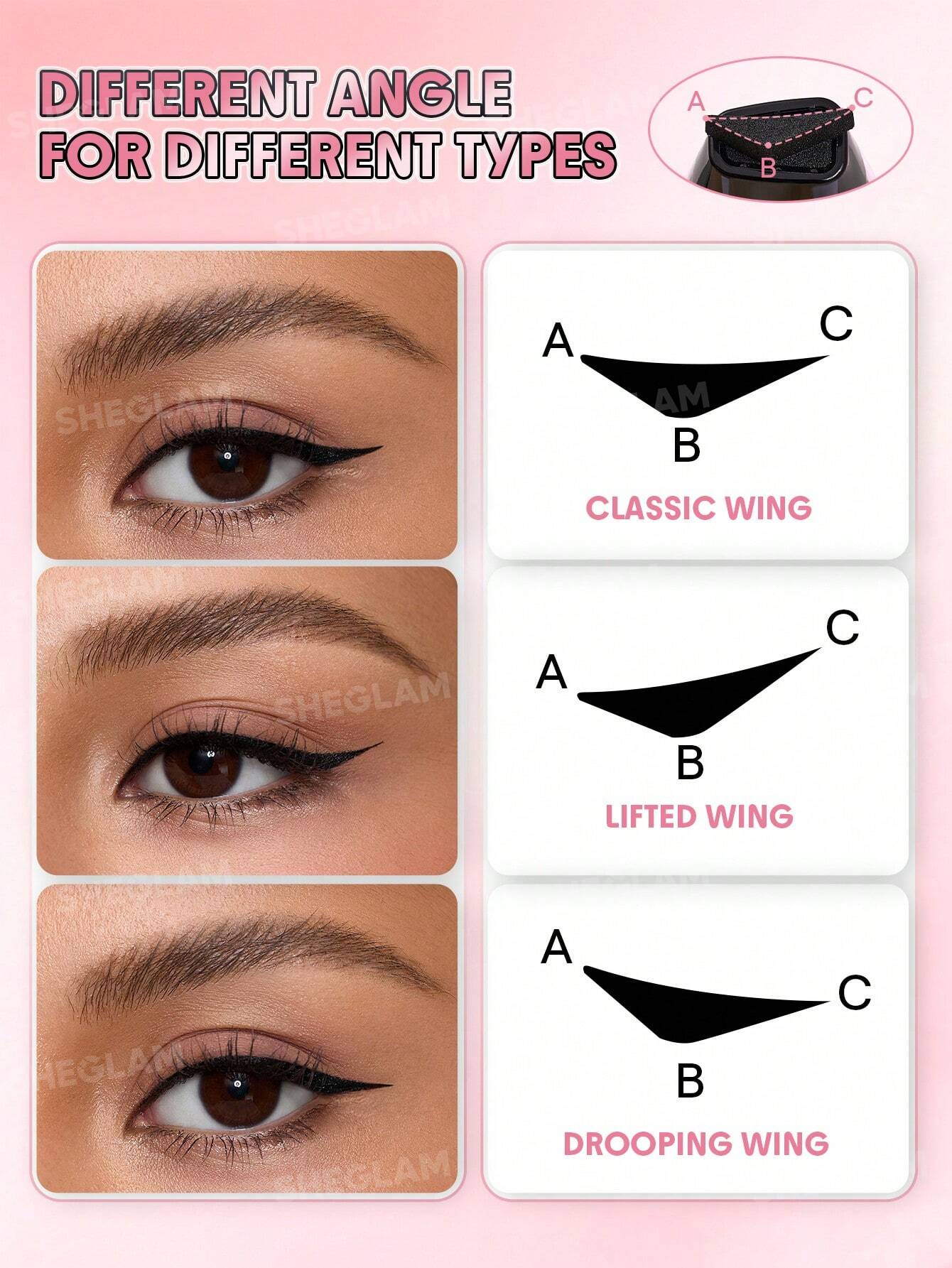 Sheglam Insta-Wing Heart Stamp Eyeliner 6