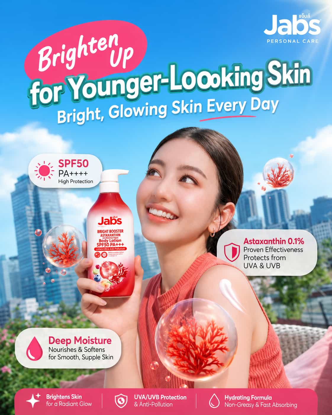 JABS UV Protection Body Lotion SPF50 PA + + 450ml 4