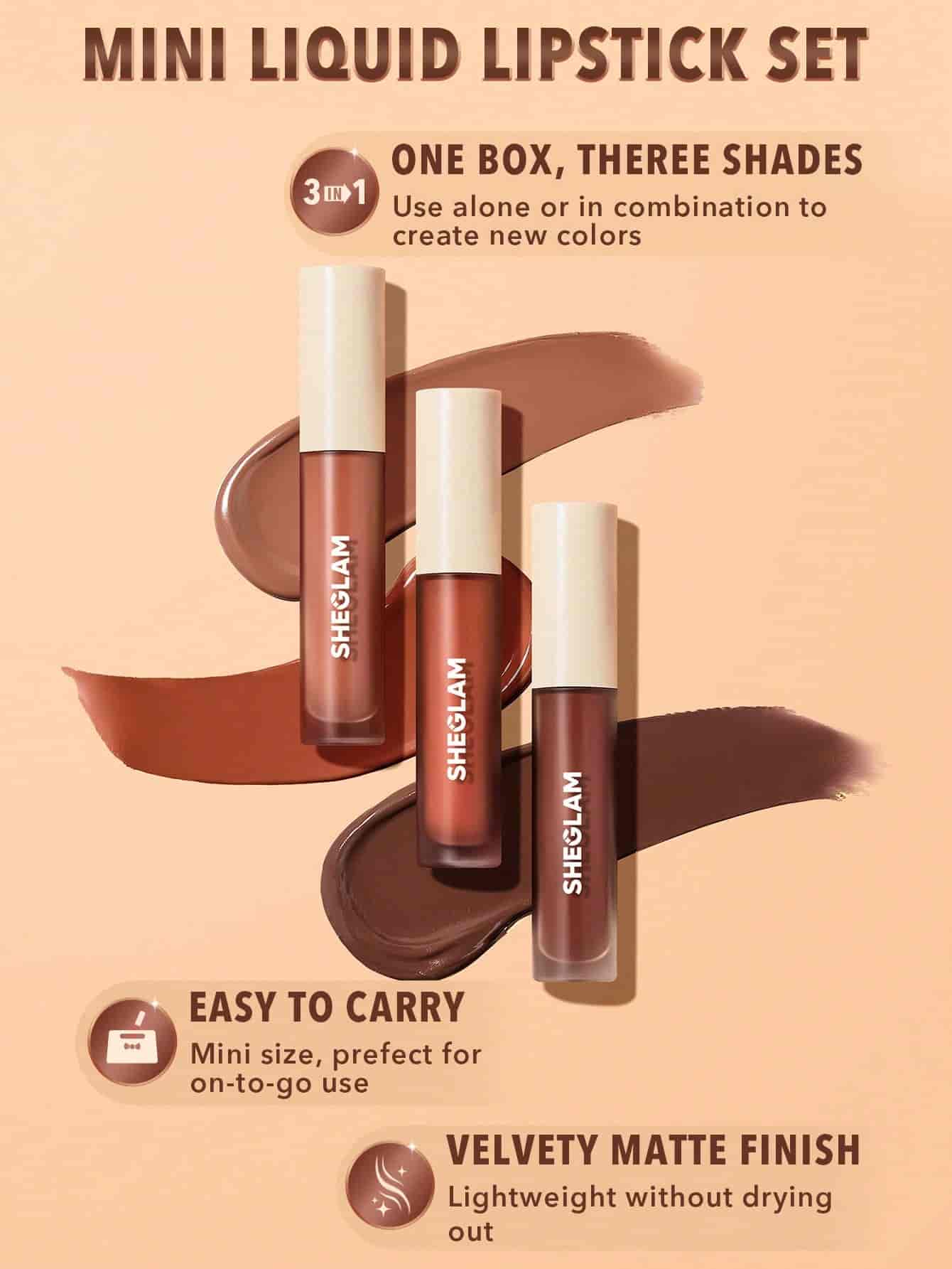 Sheglam Matte Allure Mini Liquid Lipstick Set (3pcs) 5