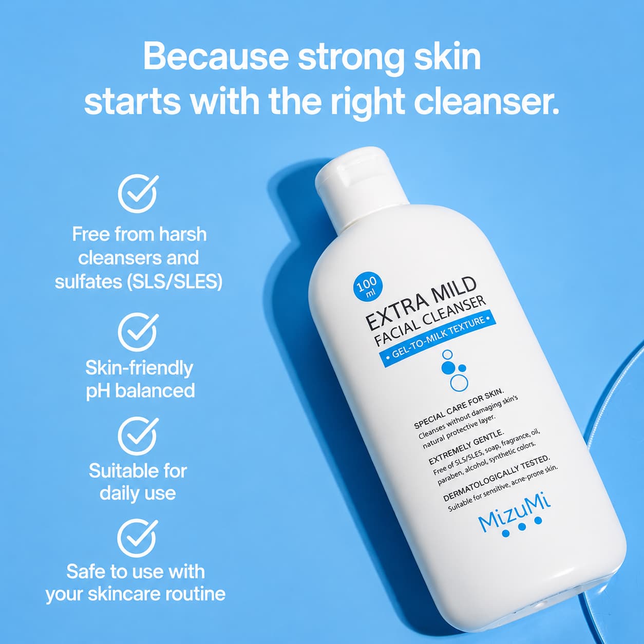 MizuMi Extra Mild Facial Cleanser  3