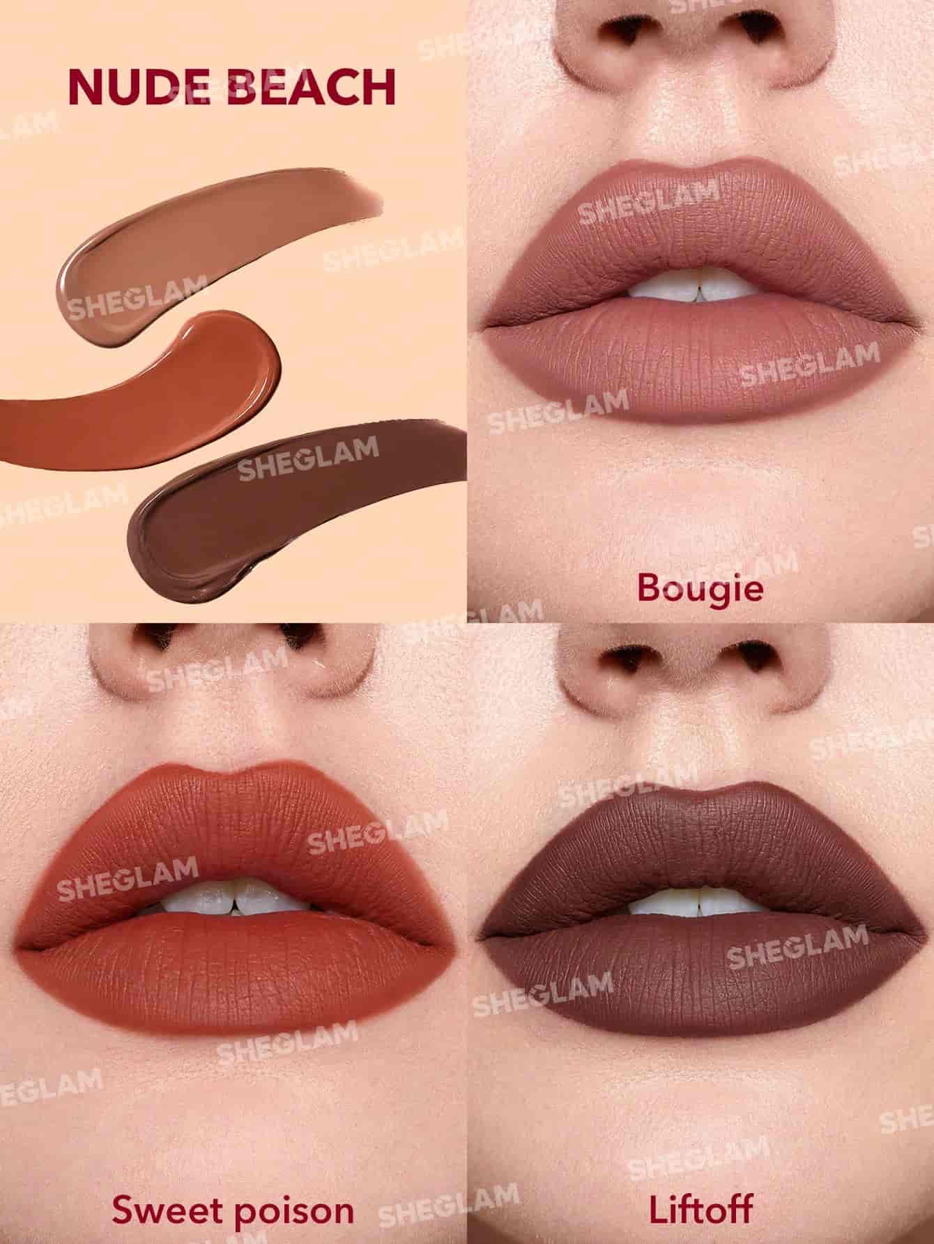 Sheglam Matte Allure Mini Liquid Lipstick Set (3pcs) 2